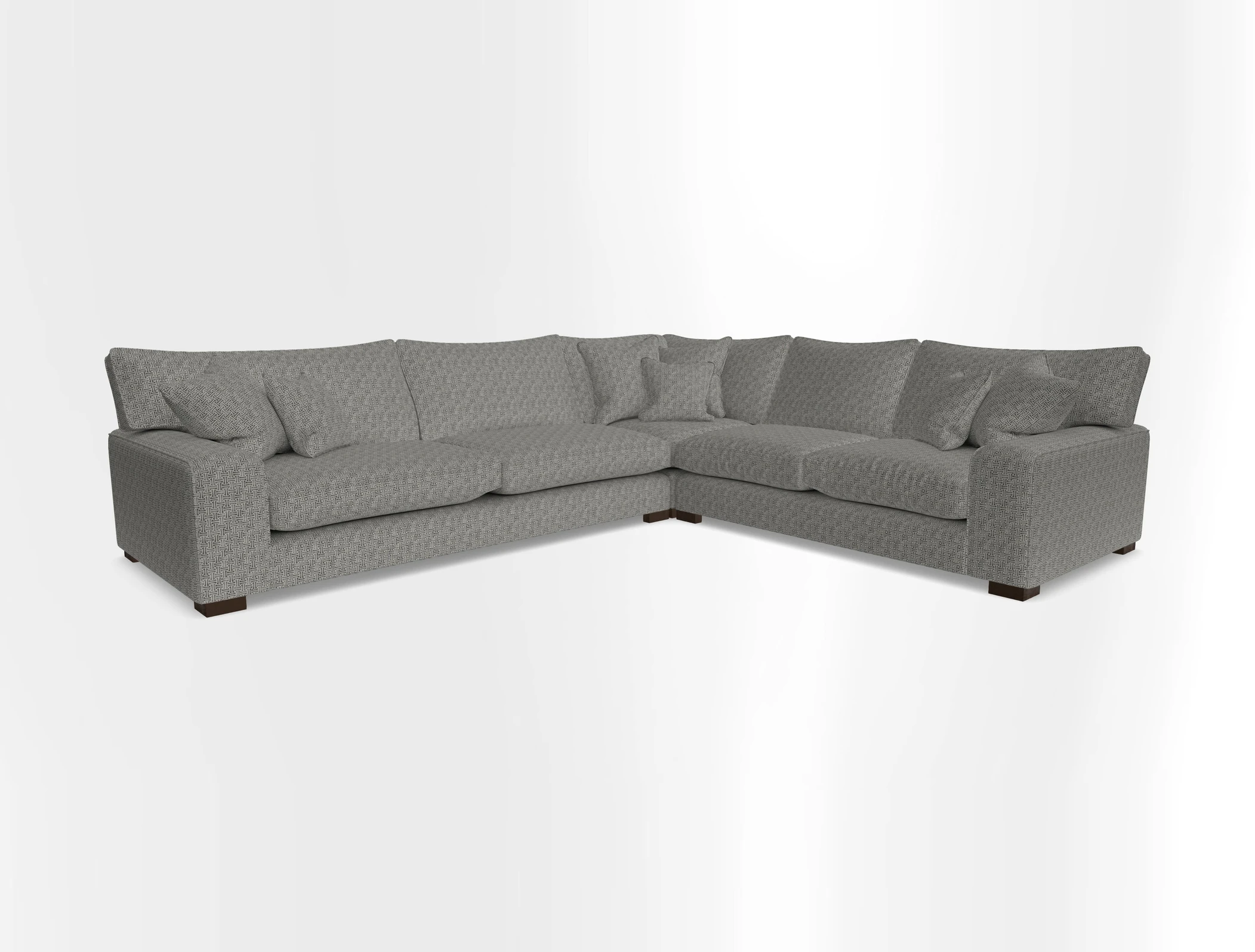Richmond Large Corner Unit LHF in Two Tone Plain Biscuit