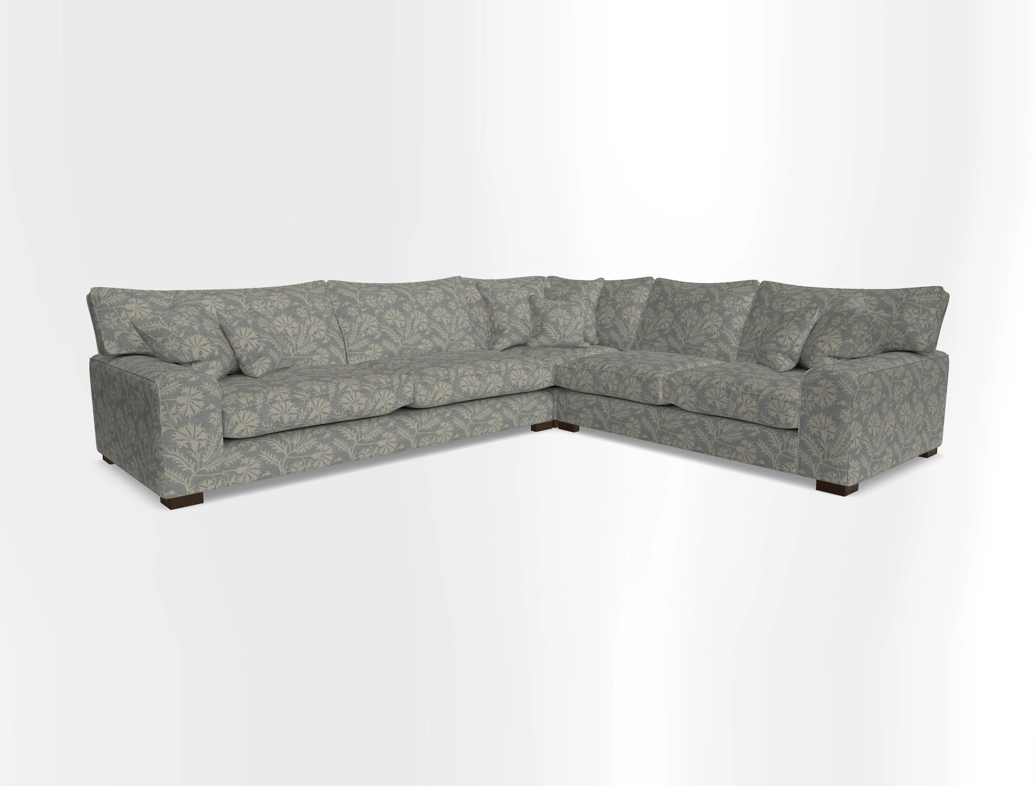 Richmond Large Corner Unit LHF in Two Tone Plain Biscuit