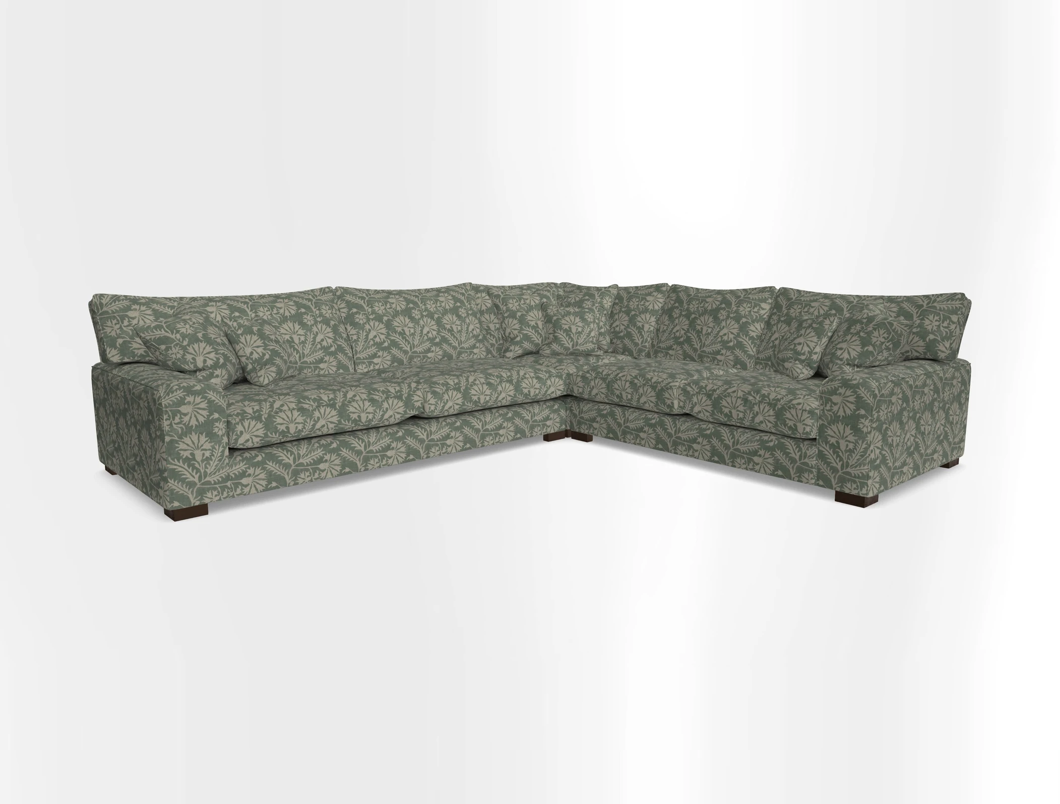 Richmond Large Corner Unit LHF in Two Tone Plain Biscuit
