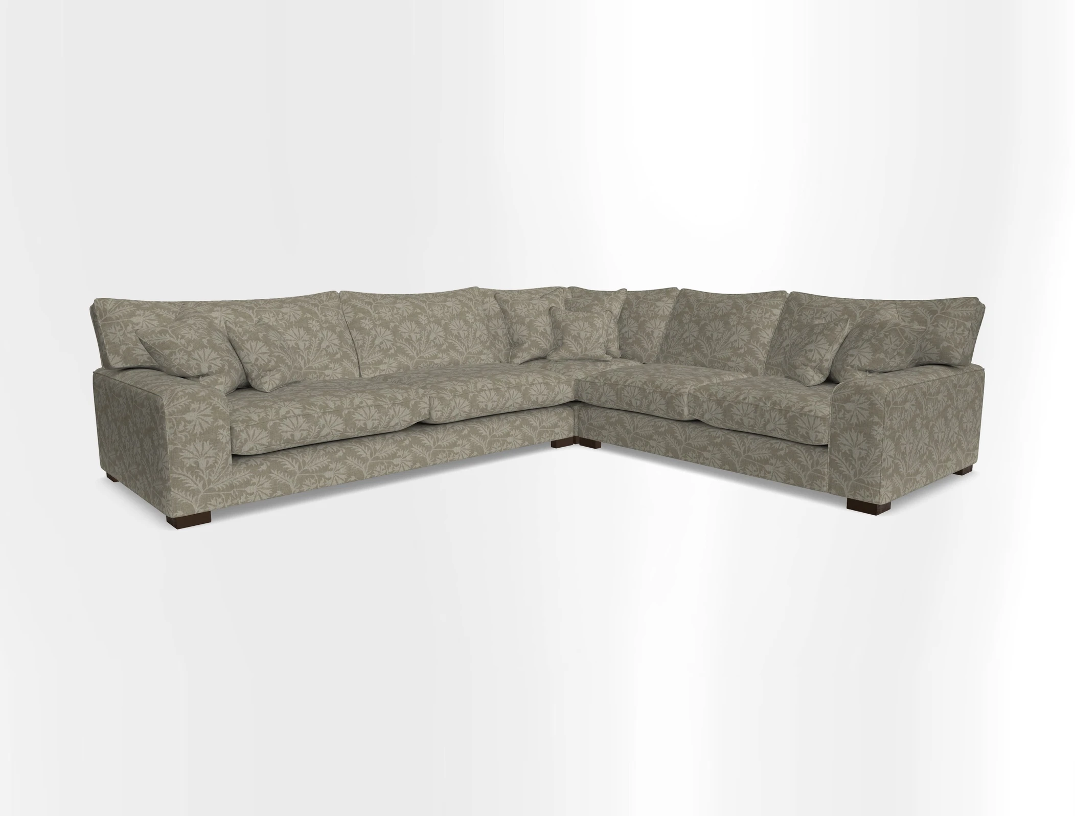 Richmond Large Corner Unit LHF in Two Tone Plain Biscuit