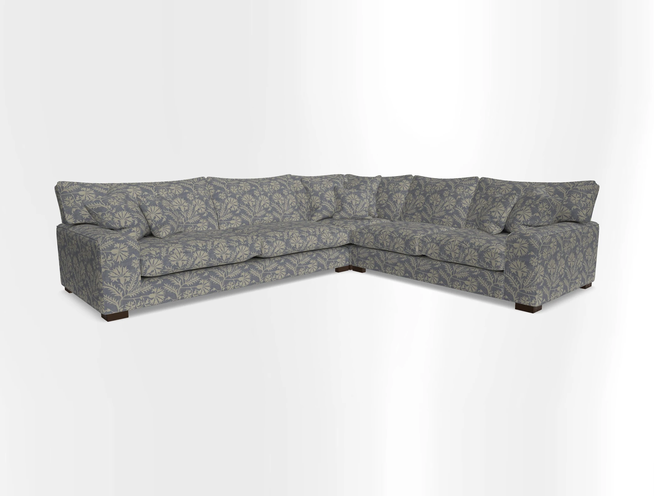 Richmond Large Corner Unit LHF in Two Tone Plain Biscuit