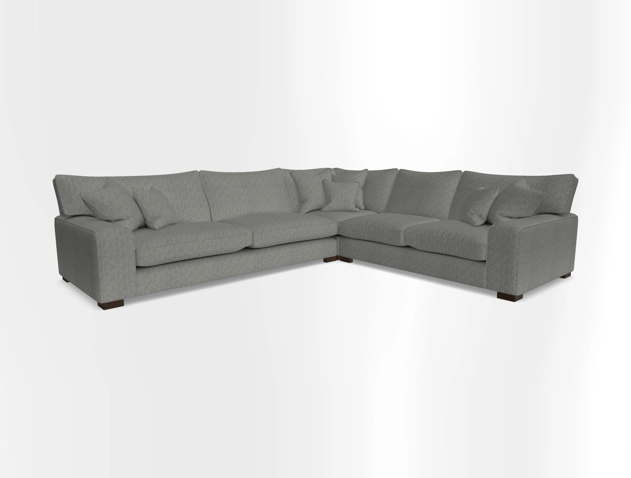 Richmond Large Corner Unit LHF in Two Tone Plain Biscuit