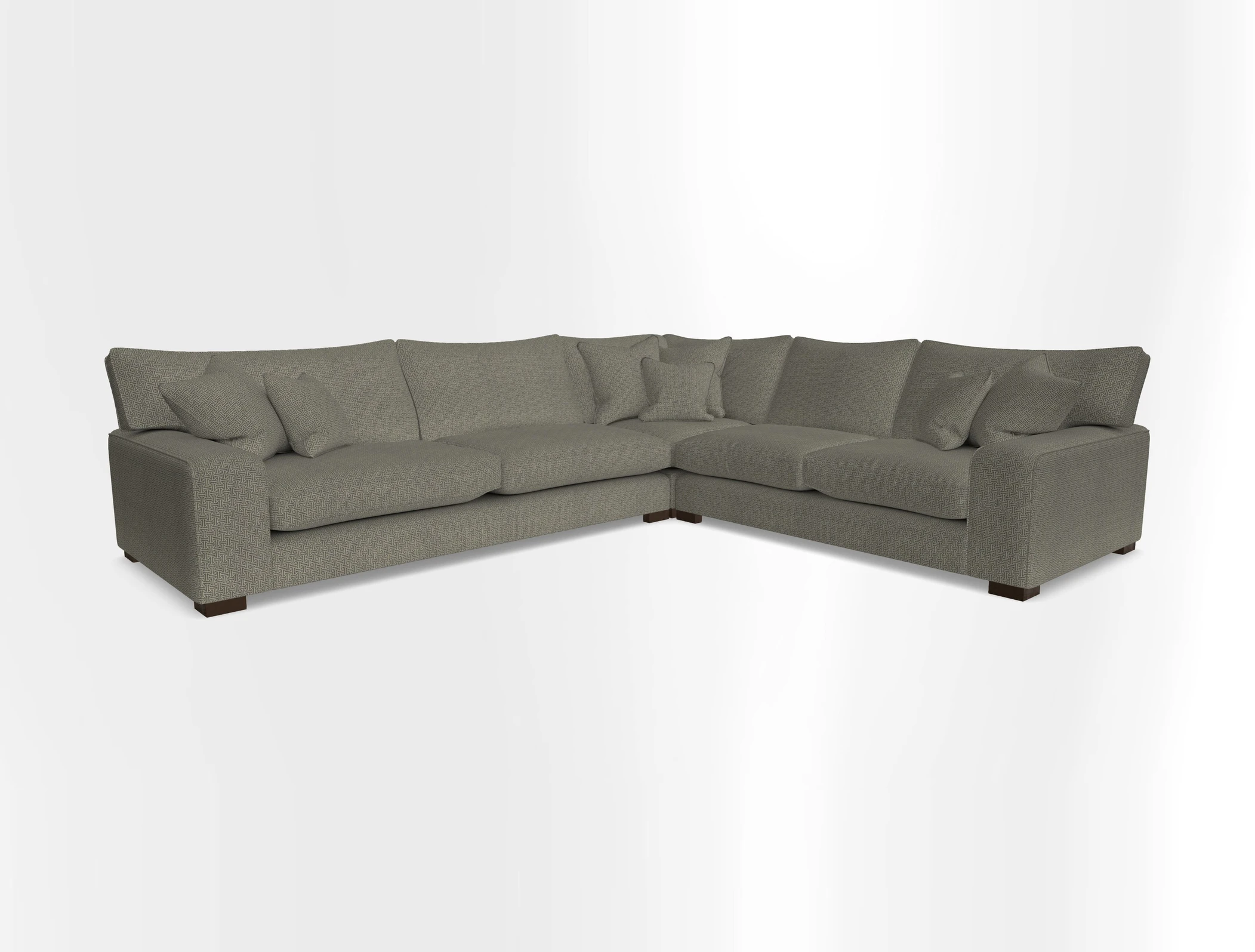 Richmond Large Corner Unit LHF in Two Tone Plain Biscuit