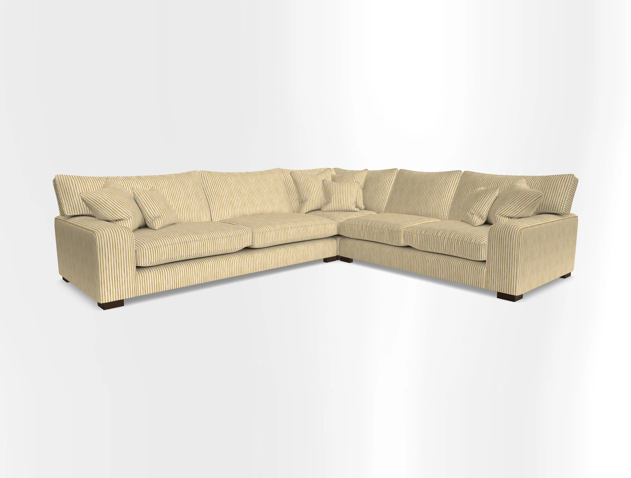Richmond Large Corner Unit LHF in Two Tone Plain Biscuit