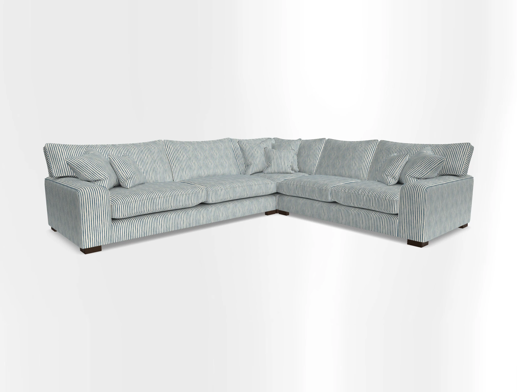 Richmond Large Corner Unit LHF in Two Tone Plain Biscuit