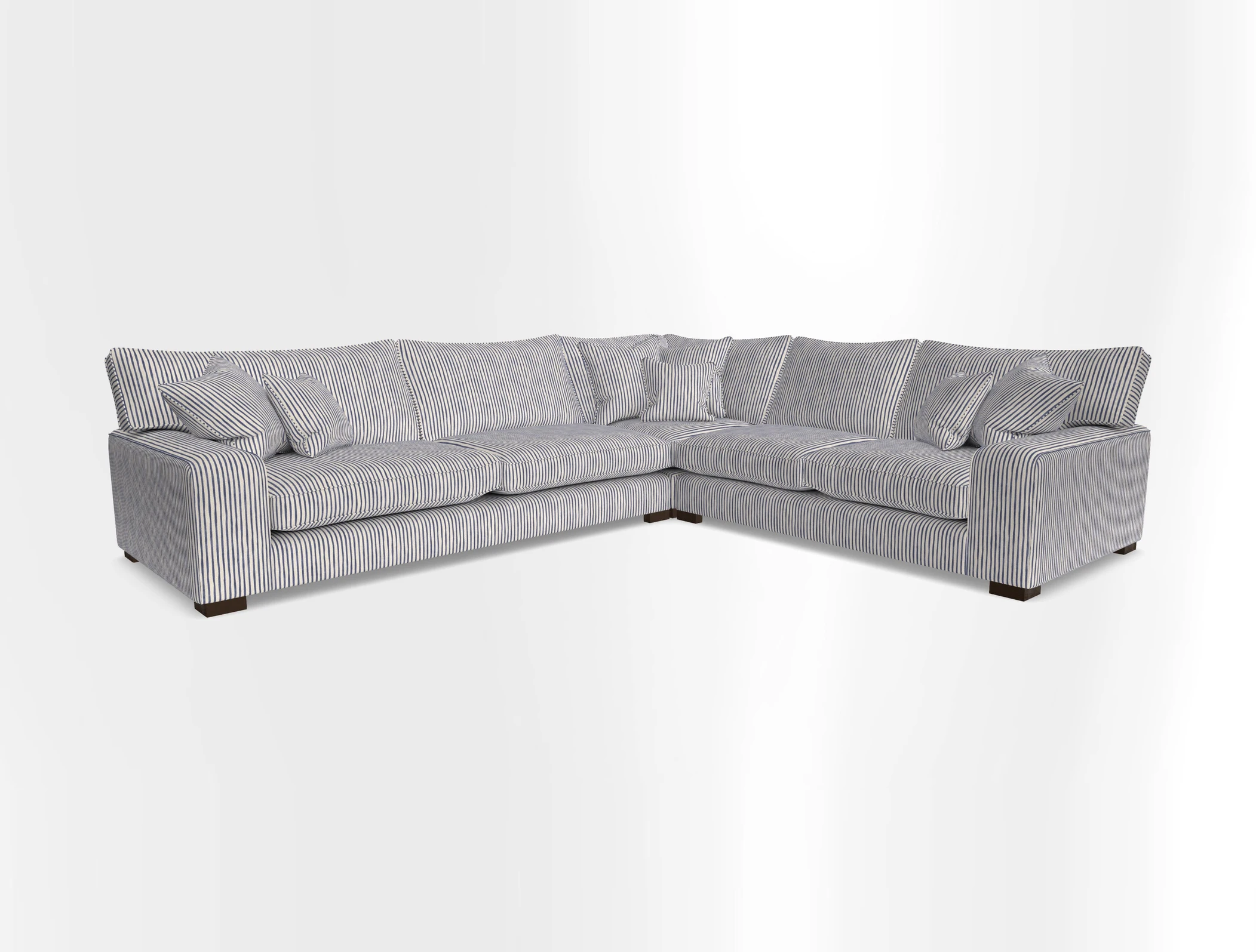 Richmond Large Corner Unit LHF in Two Tone Plain Biscuit