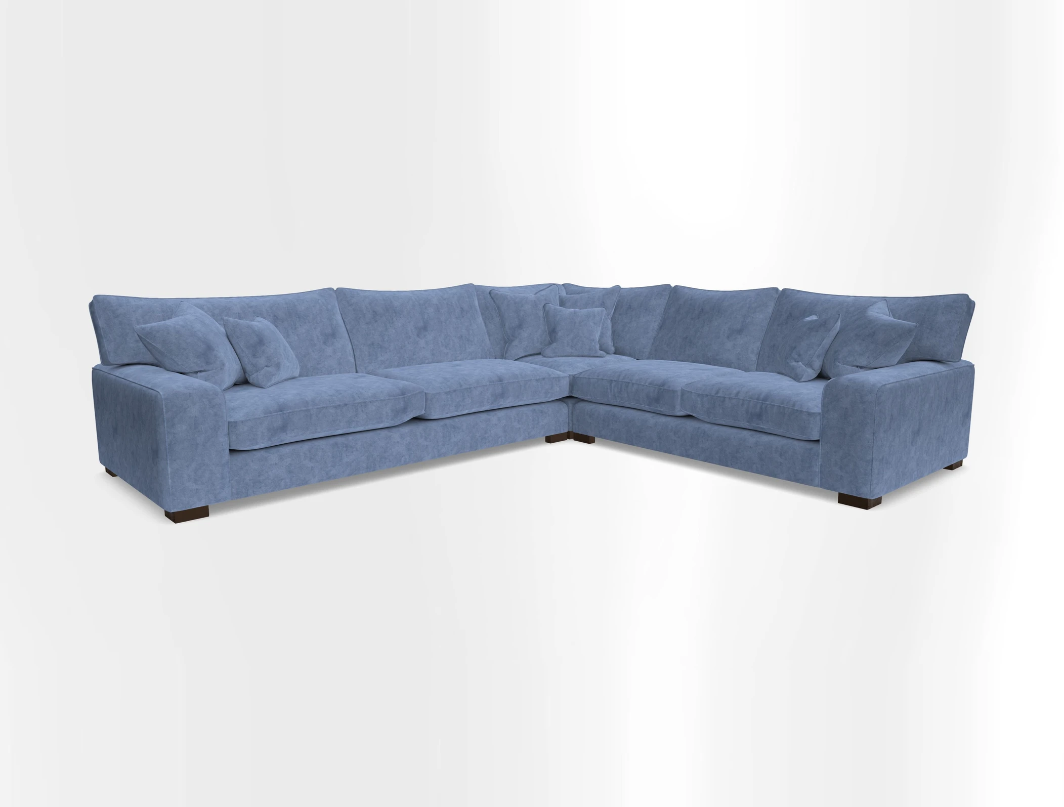 Richmond Large Corner Unit LHF in Two Tone Plain Biscuit