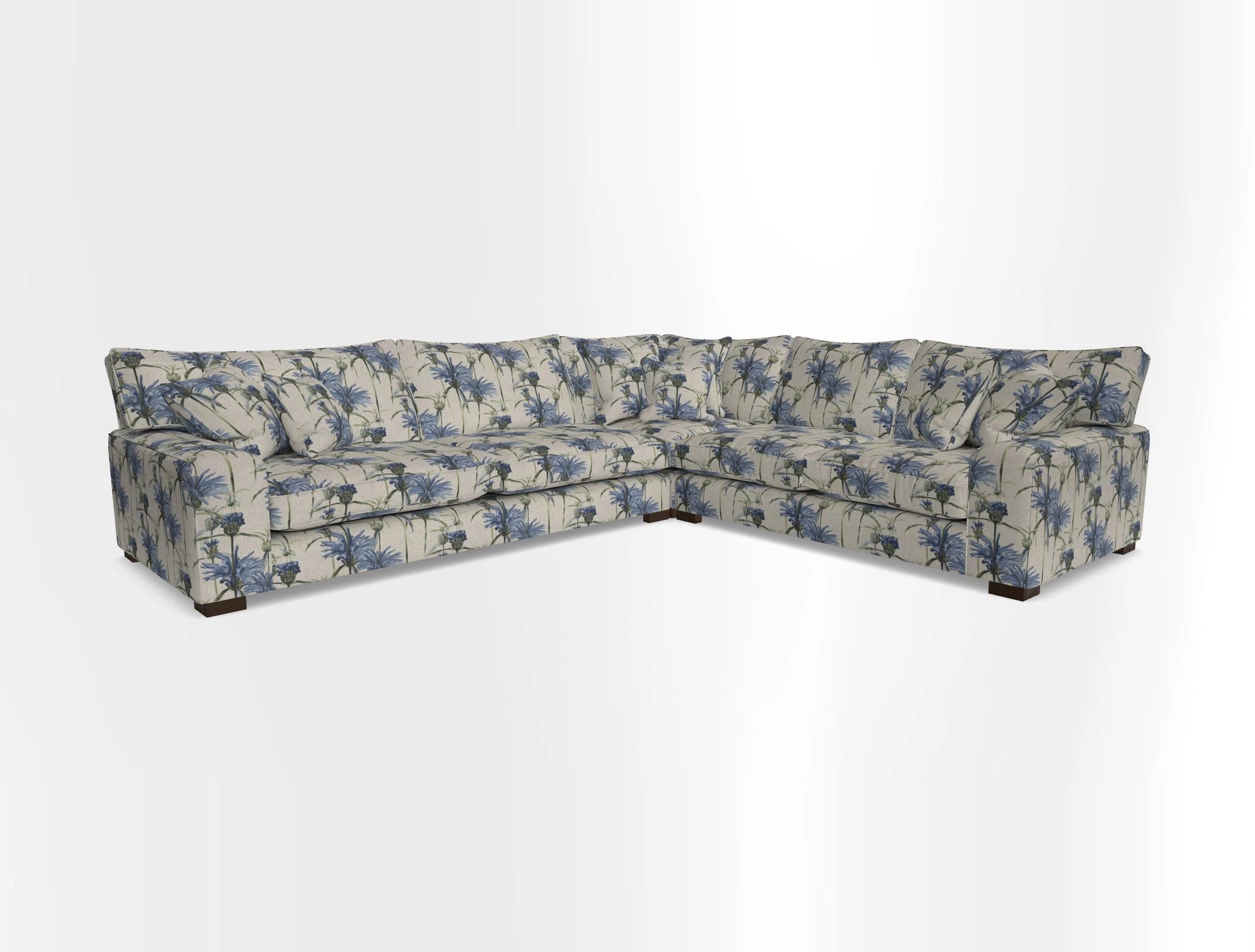 Richmond Large Corner Unit LHF in Two Tone Plain Biscuit