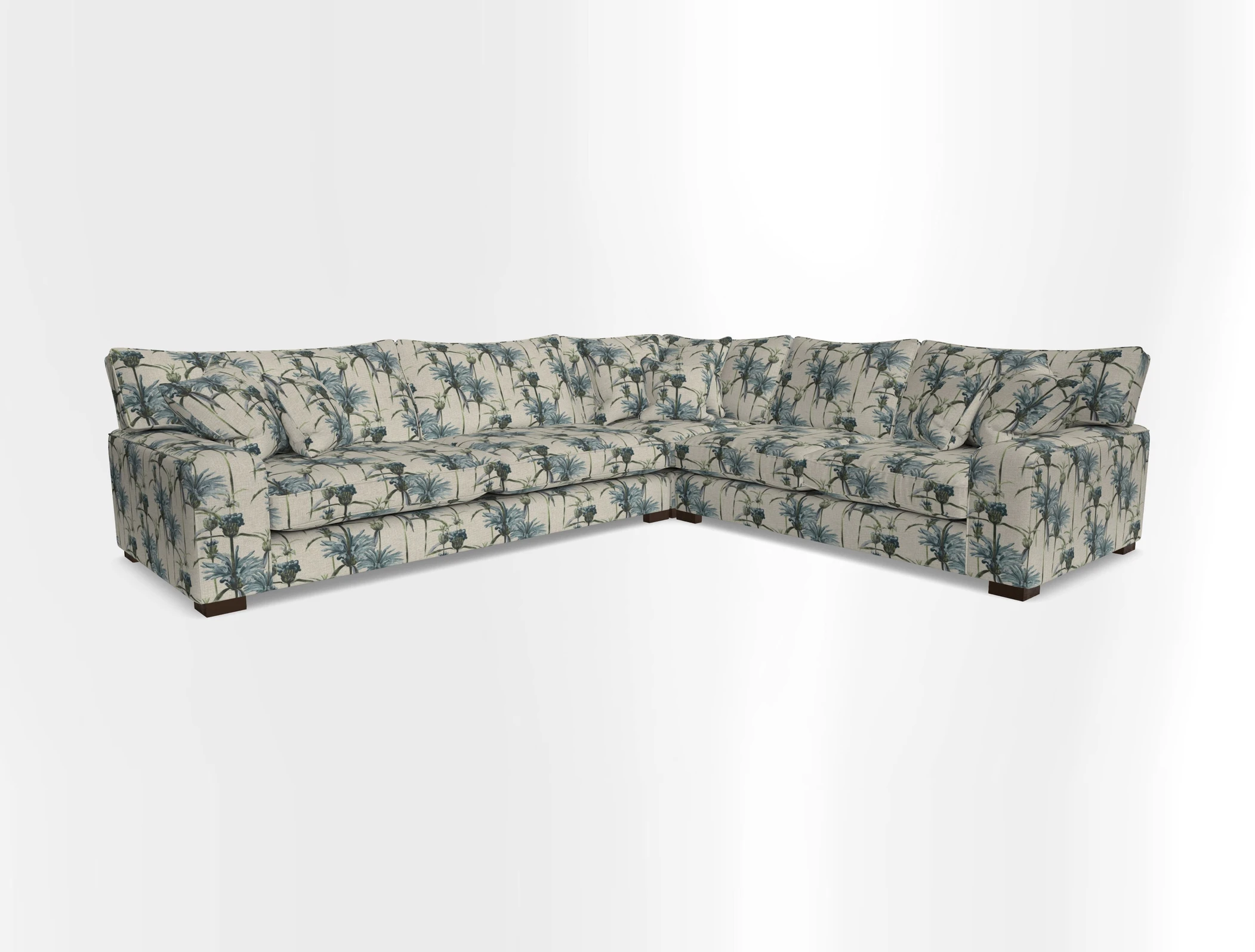 Richmond Large Corner Unit LHF in Two Tone Plain Biscuit