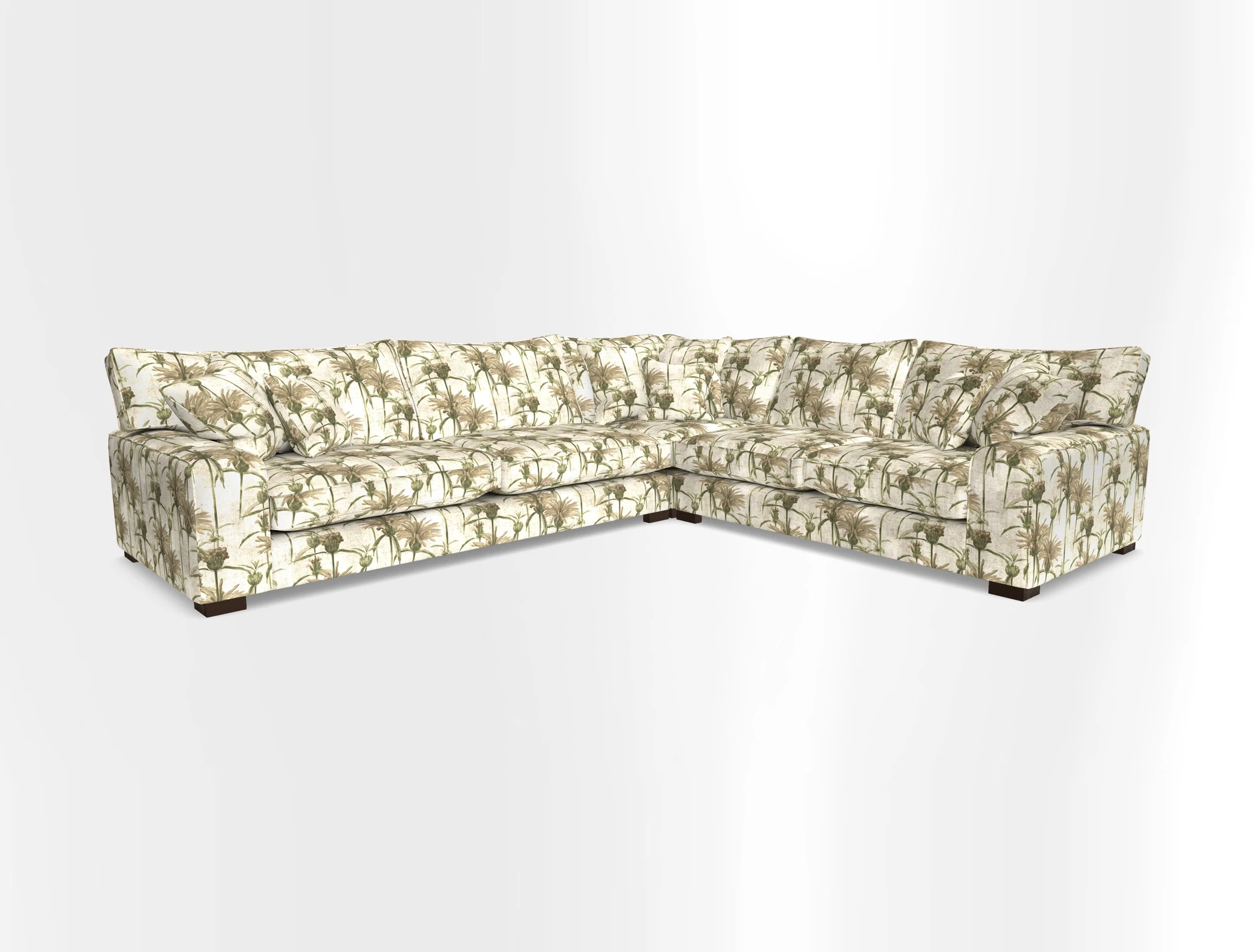 Richmond Large Corner Unit LHF in Two Tone Plain Biscuit