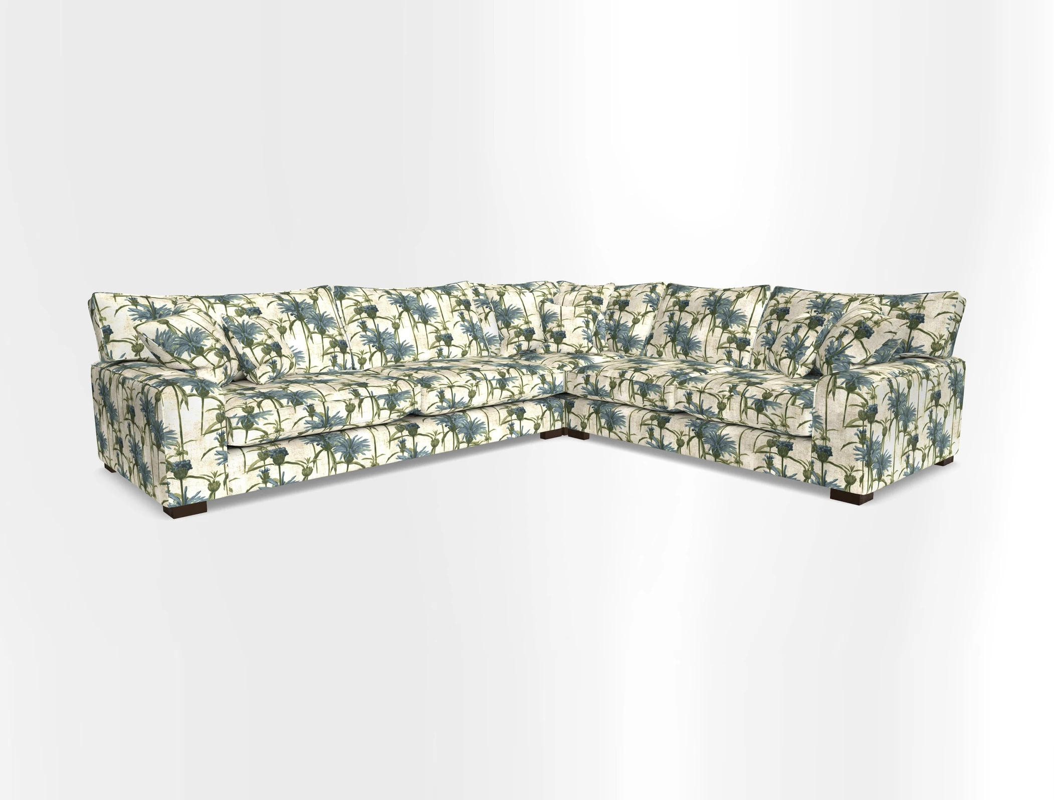 Richmond Large Corner Unit LHF in Two Tone Plain Biscuit