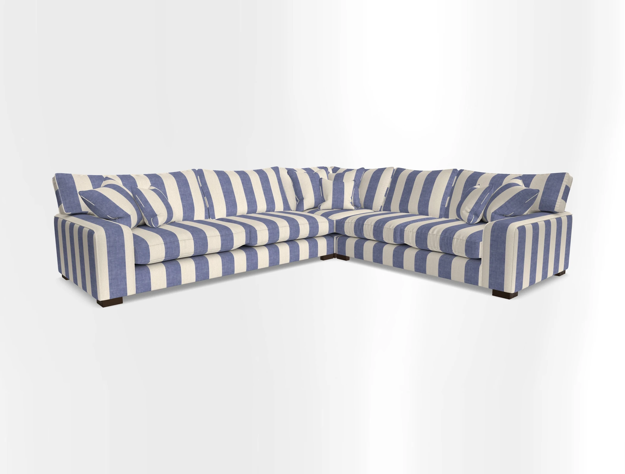 Richmond Large Corner Unit LHF in Two Tone Plain Biscuit