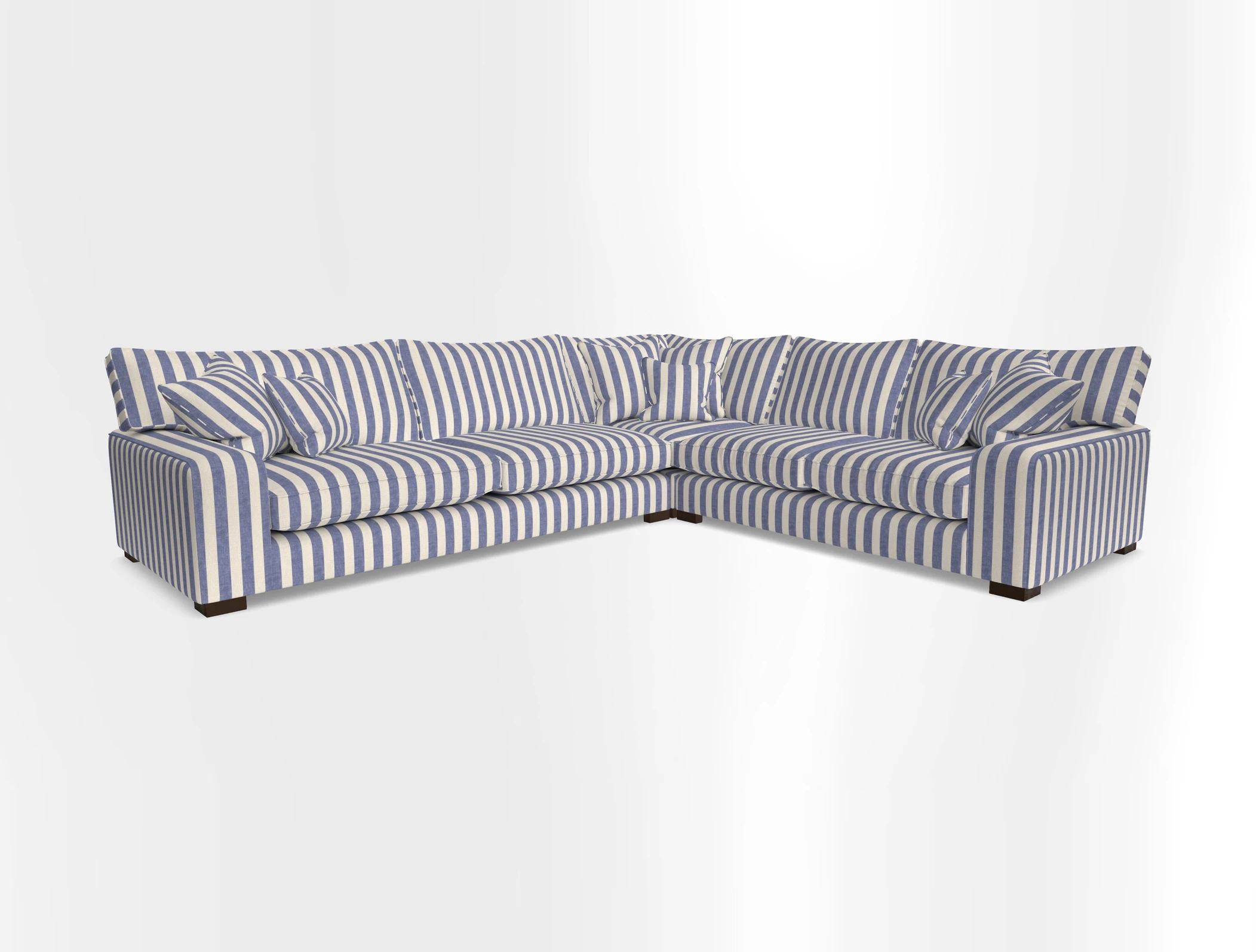Richmond Large Corner Unit LHF in Two Tone Plain Biscuit