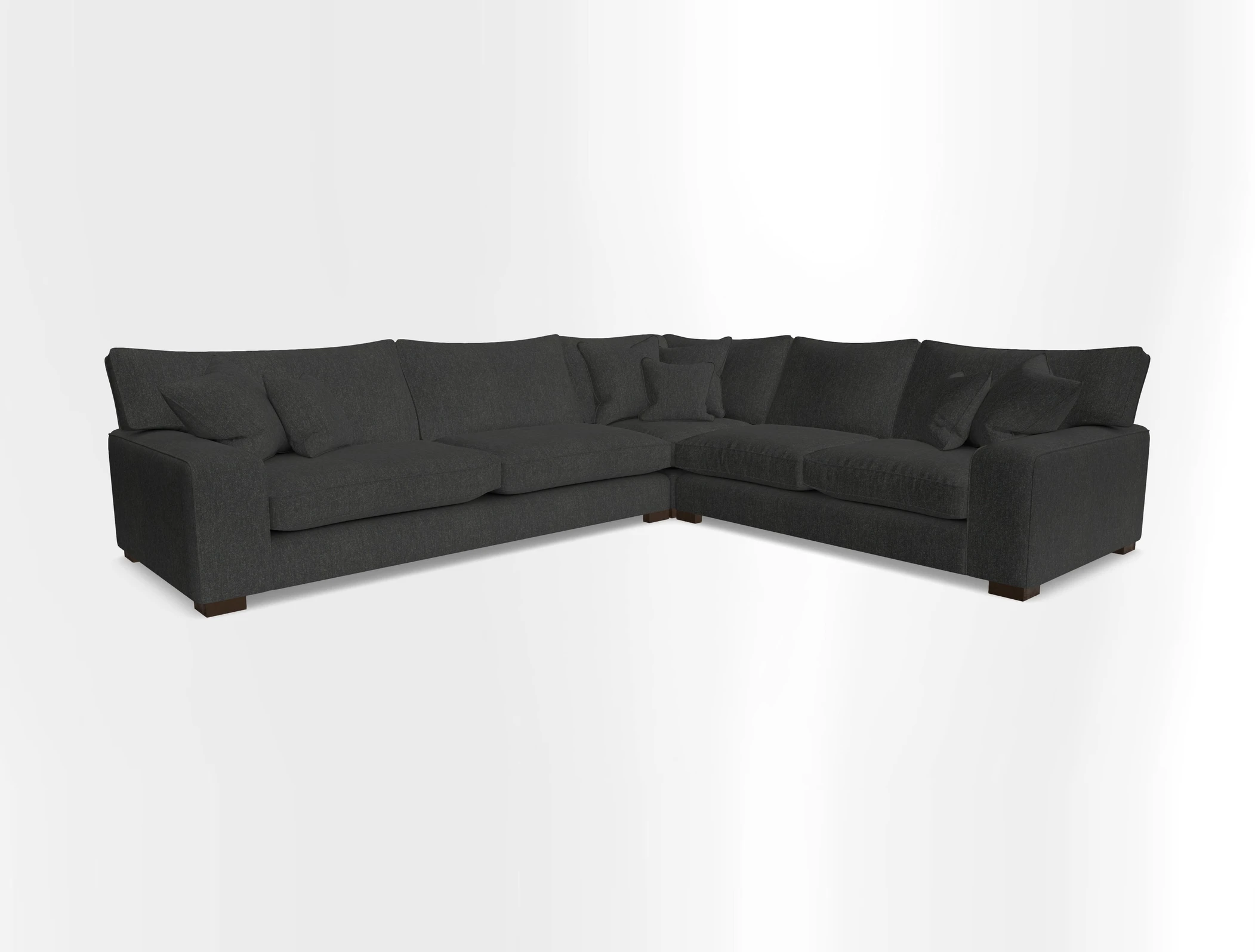 Richmond Large Corner Unit LHF in Two Tone Plain Biscuit
