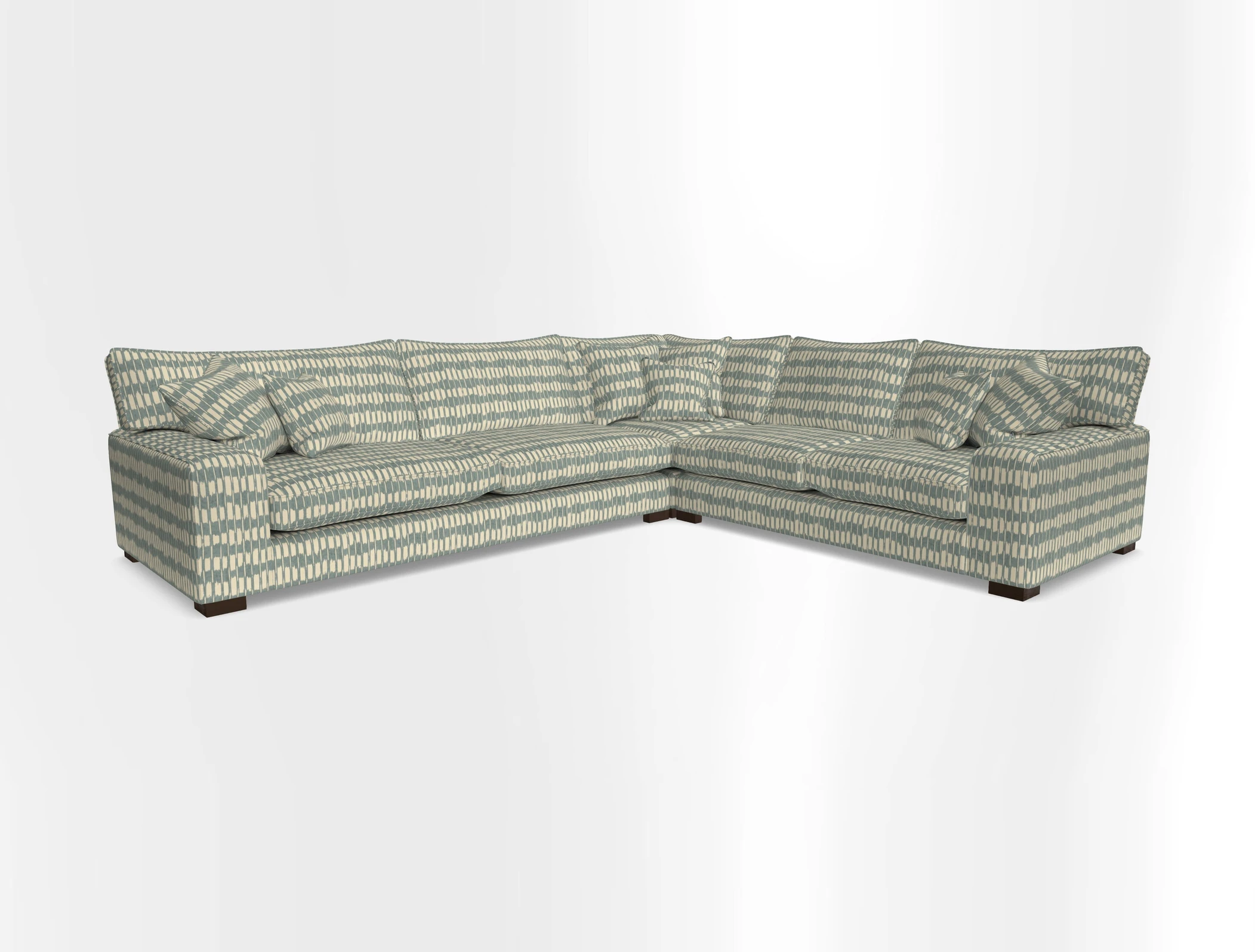 Richmond Large Corner Unit LHF in Two Tone Plain Biscuit