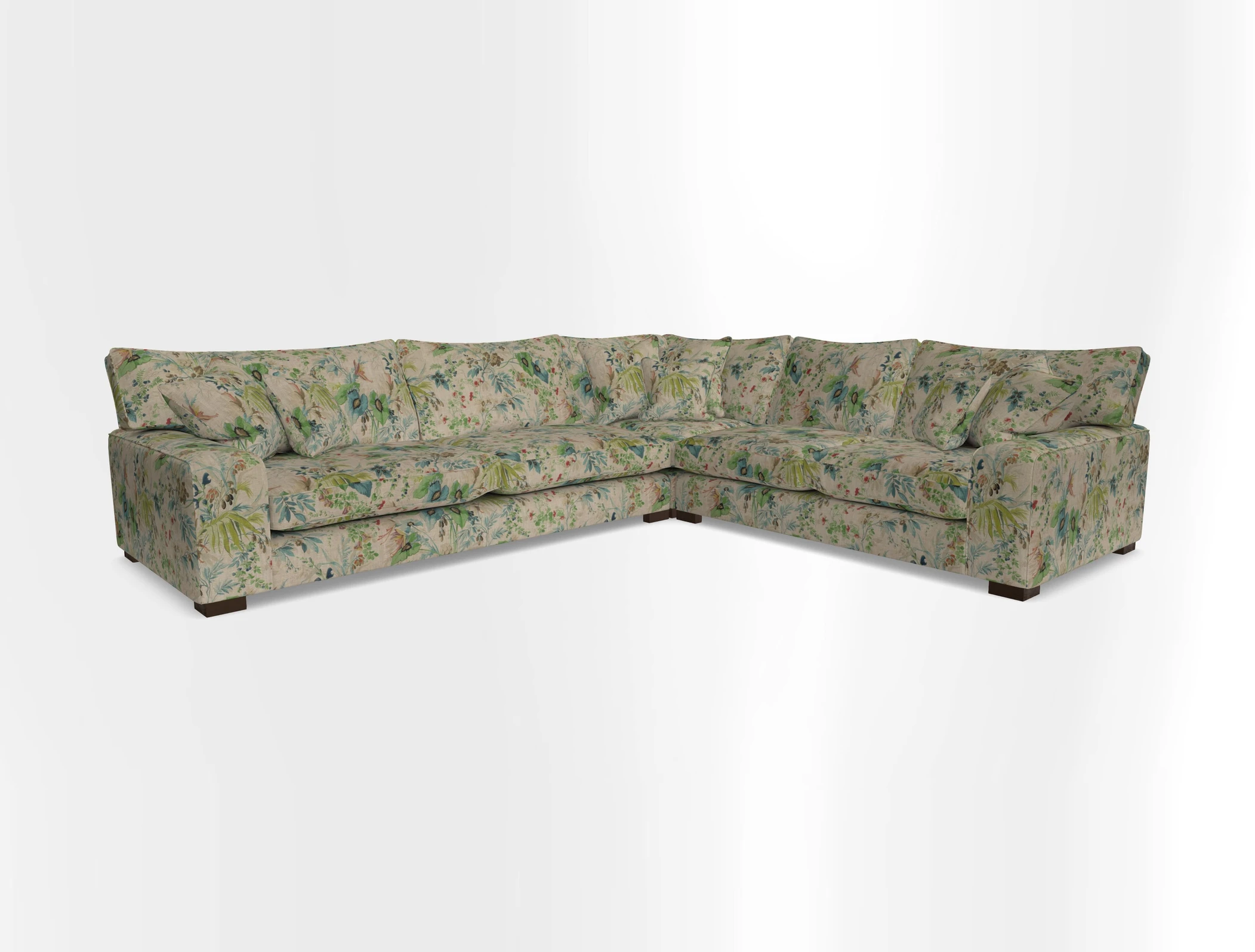 Richmond Large Corner Unit LHF in Two Tone Plain Biscuit