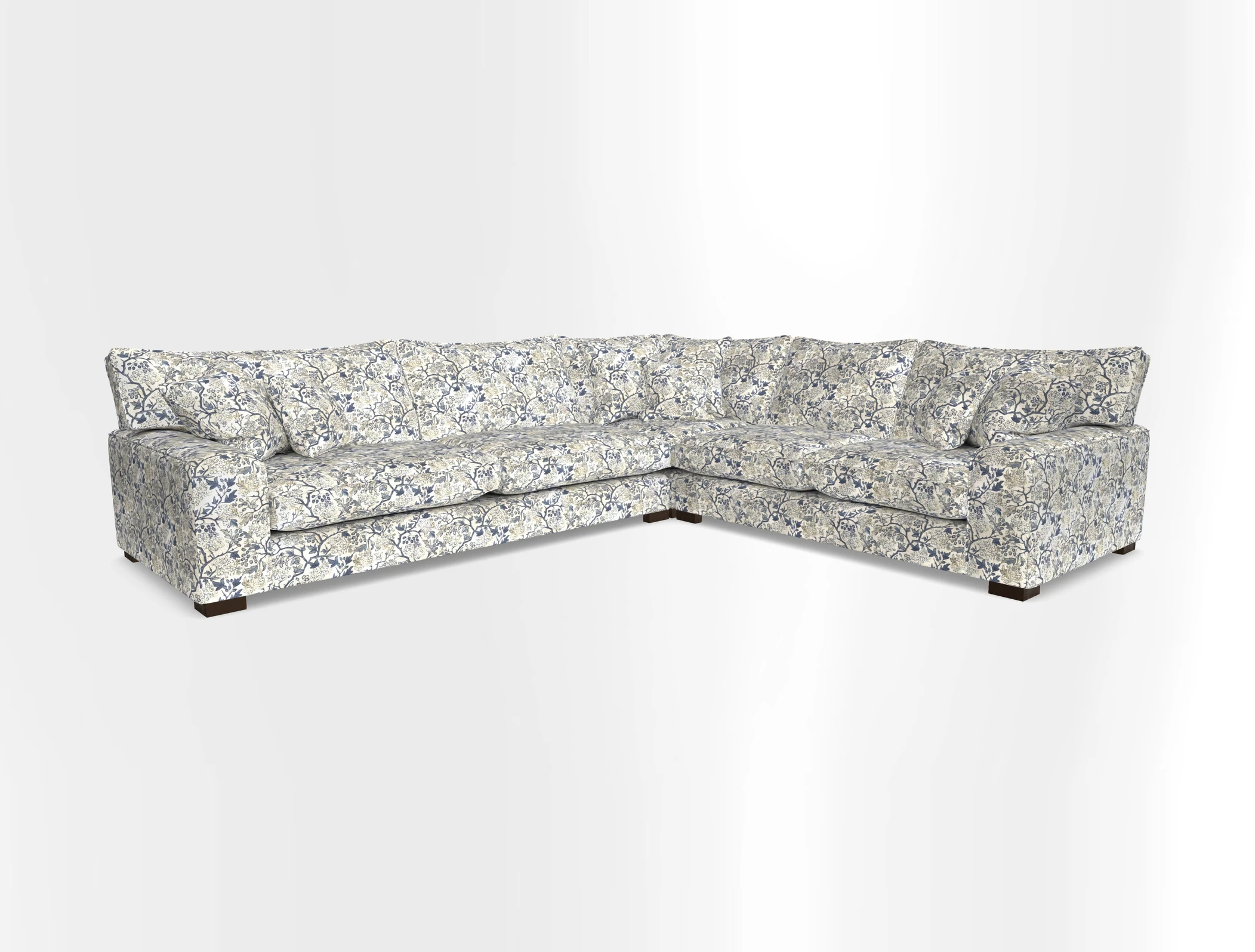 Richmond Large Corner Unit LHF in Two Tone Plain Biscuit