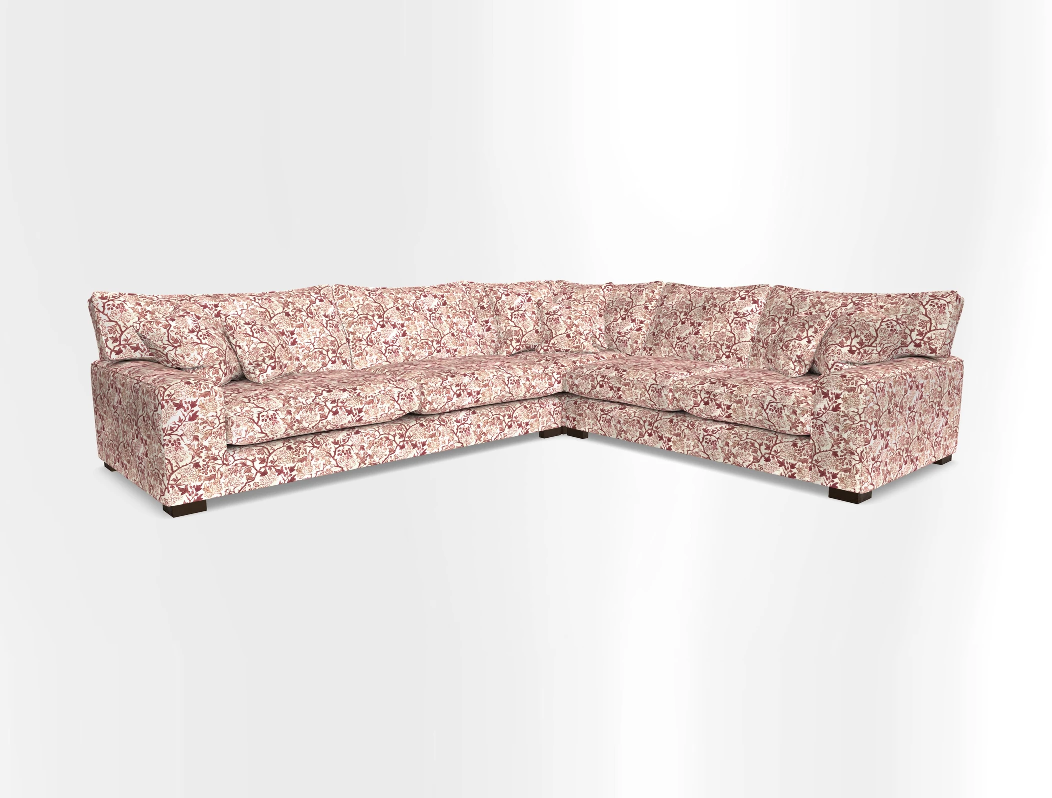Richmond Large Corner Unit LHF in Two Tone Plain Biscuit