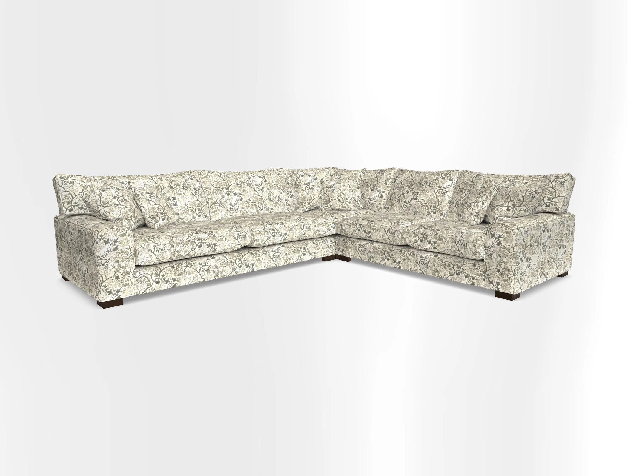Richmond Large Corner Unit LHF in Two Tone Plain Biscuit