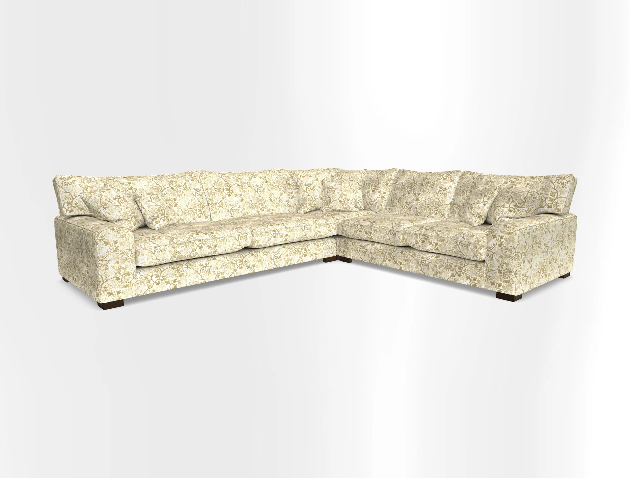Richmond Large Corner Unit LHF in Two Tone Plain Biscuit