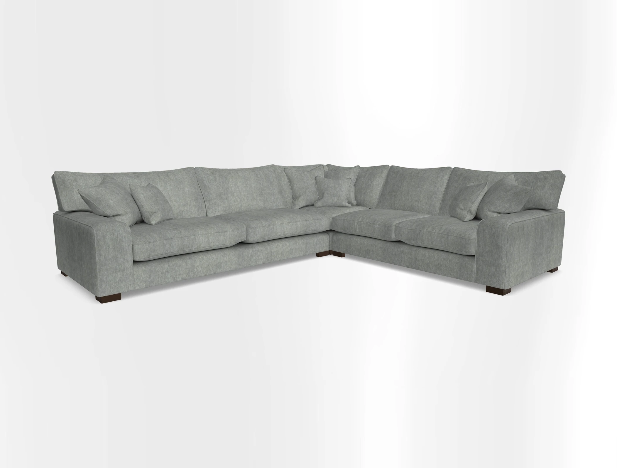 Richmond Large Corner Unit LHF in Two Tone Plain Biscuit