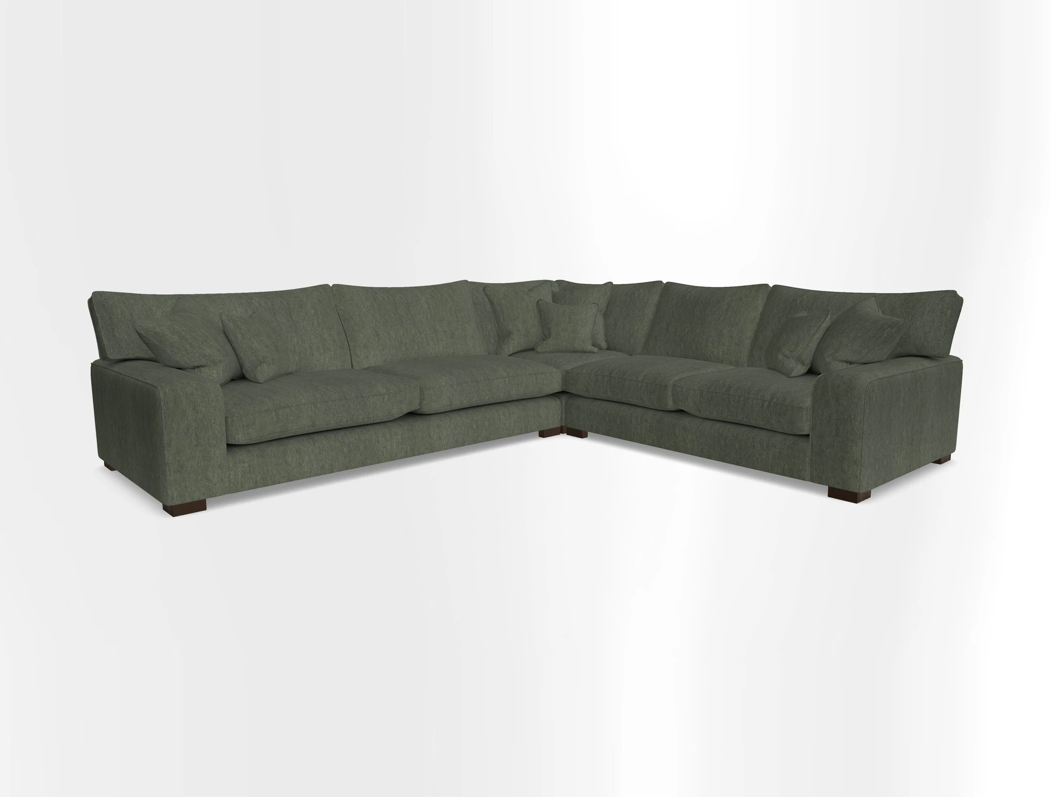 Richmond Large Corner Unit LHF in Two Tone Plain Biscuit