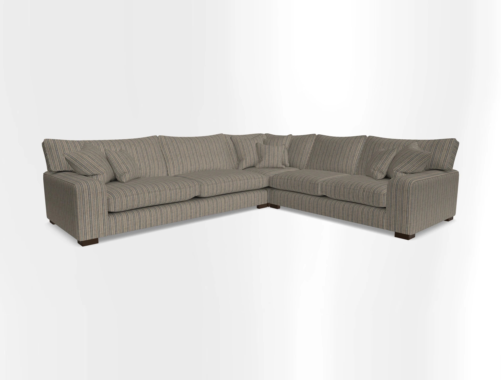 Richmond Large Corner Unit LHF in Two Tone Plain Biscuit