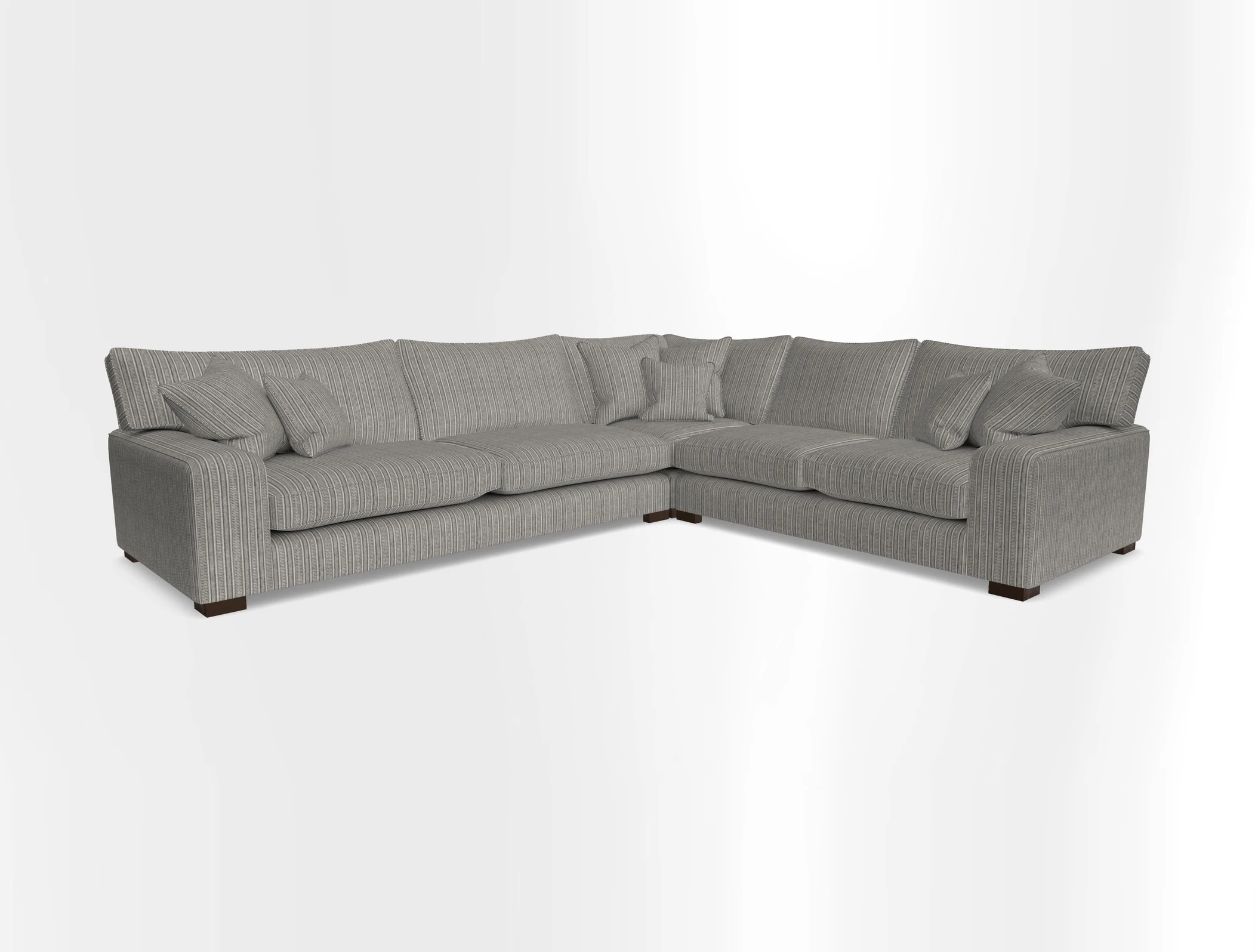 Richmond Large Corner Unit LHF in Two Tone Plain Biscuit