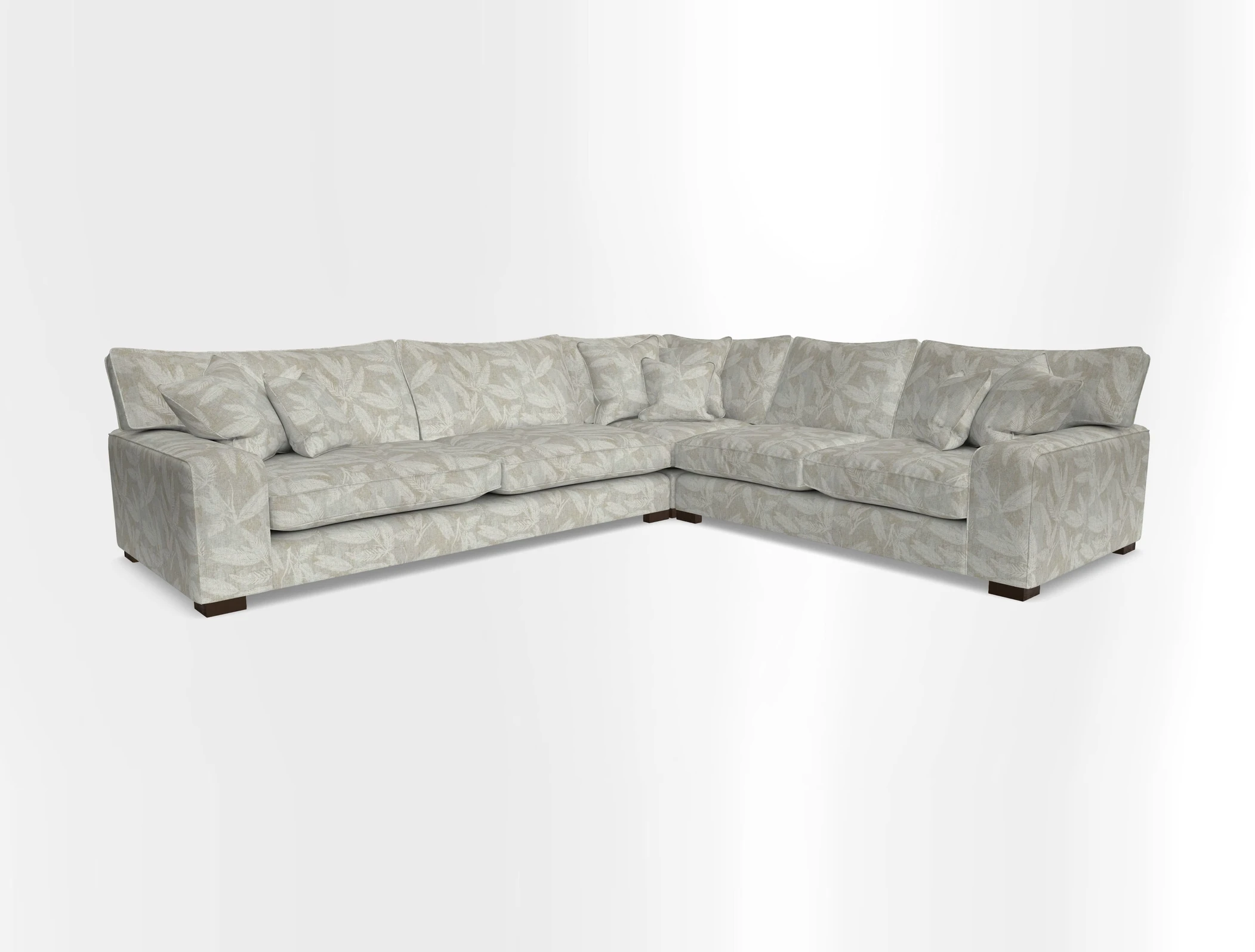 Richmond Large Corner Unit LHF in Two Tone Plain Biscuit