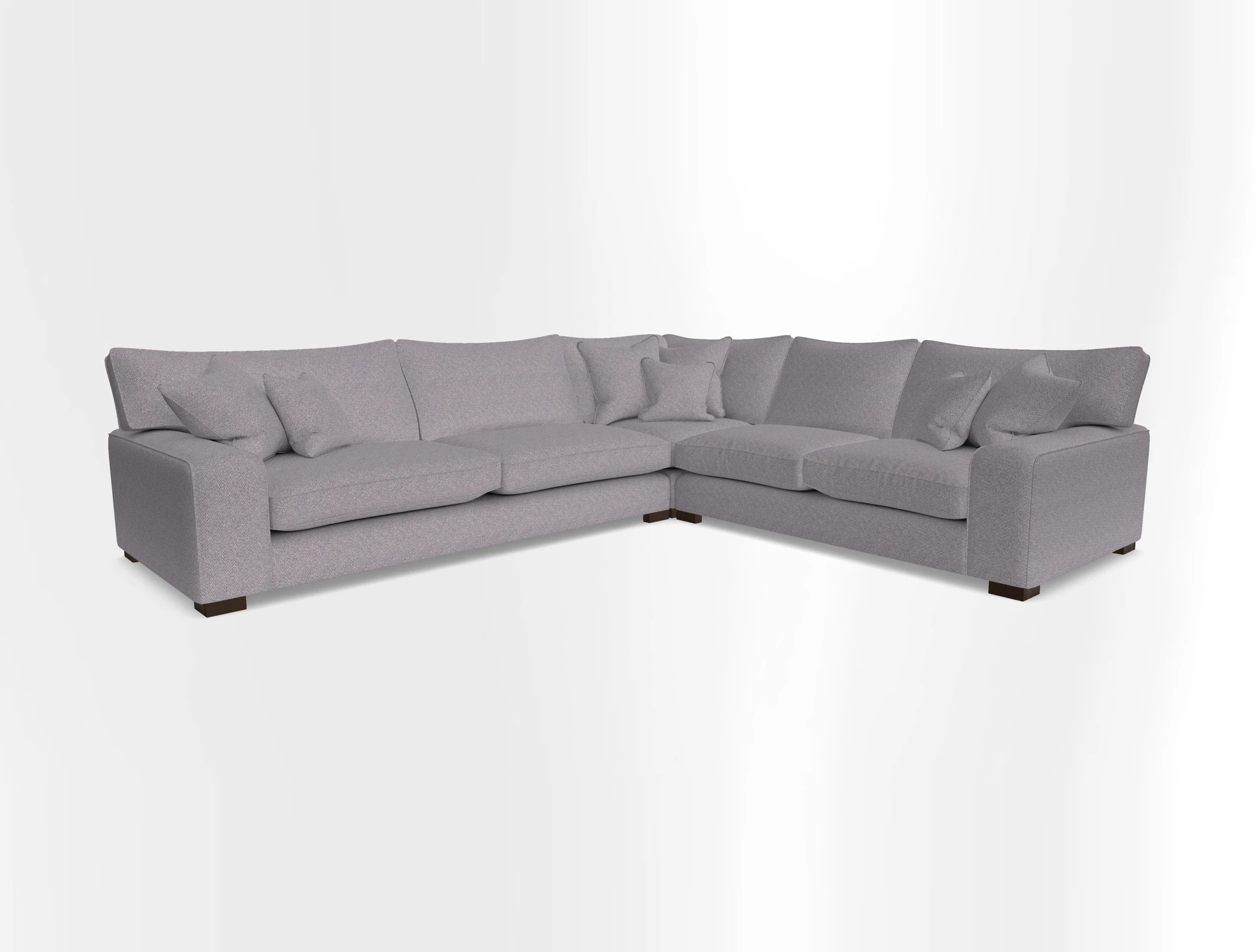 Richmond Large Corner Unit LHF in Two Tone Plain Biscuit