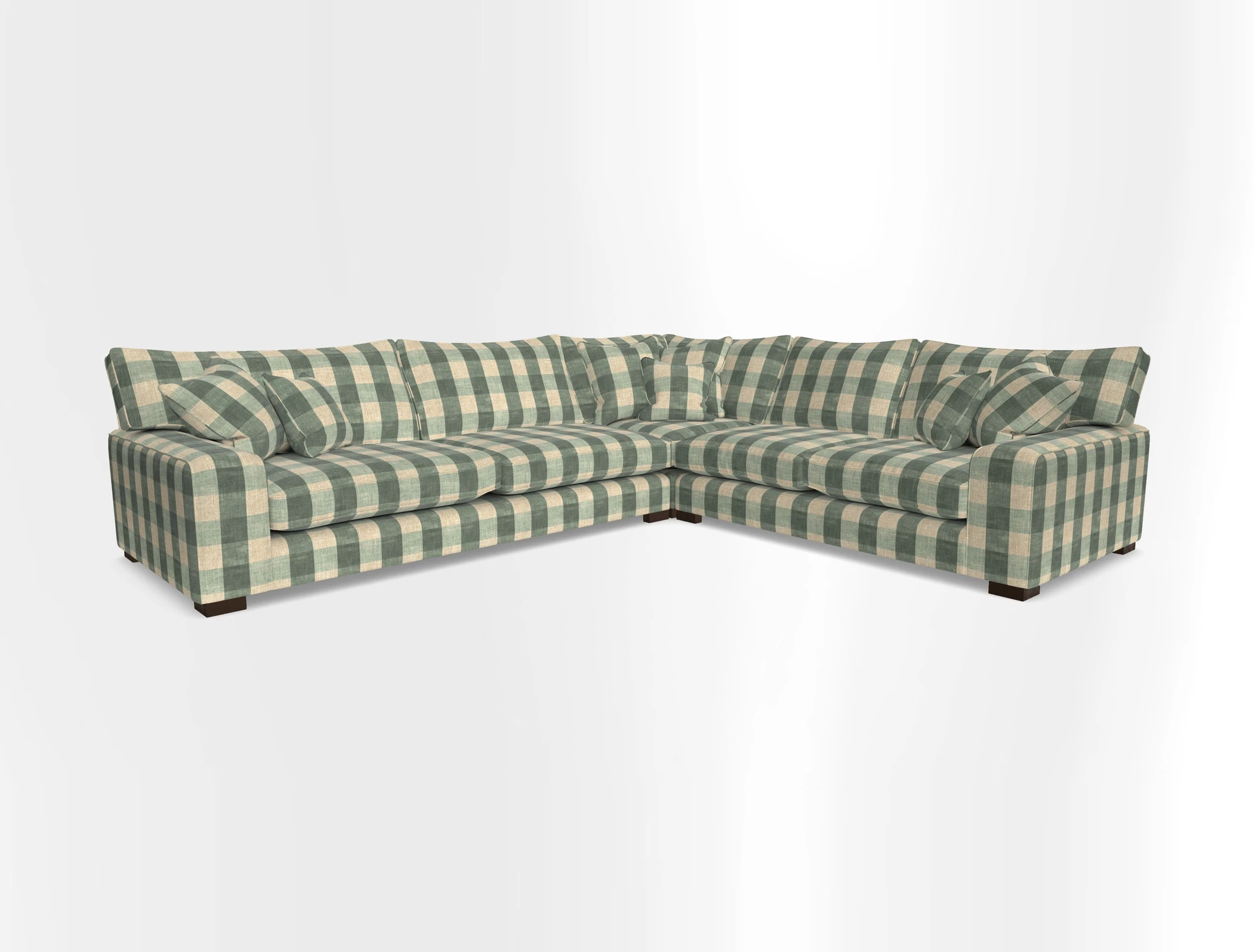 Richmond Large Corner Unit LHF in Two Tone Plain Biscuit