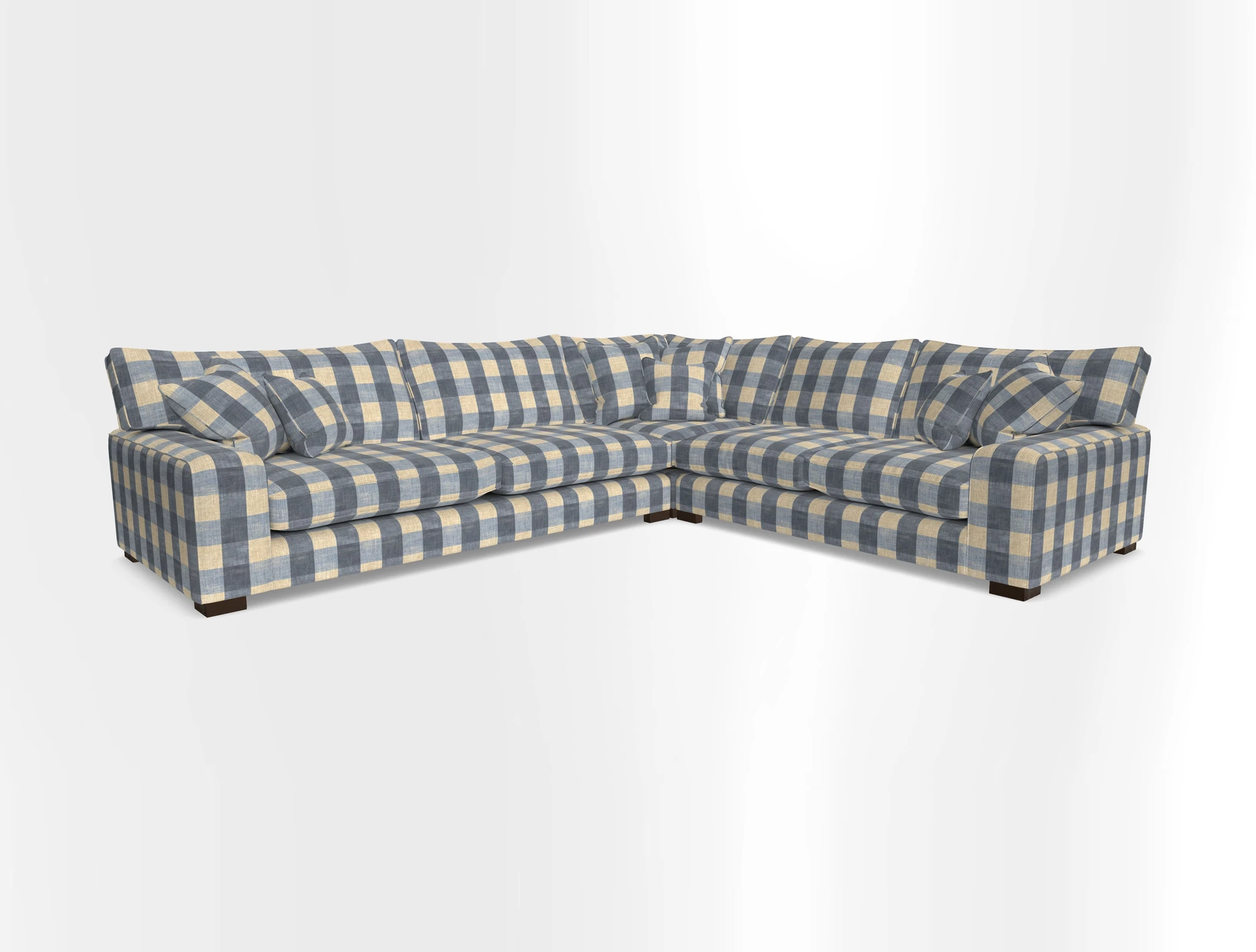 Richmond Large Corner Unit LHF in Two Tone Plain Biscuit