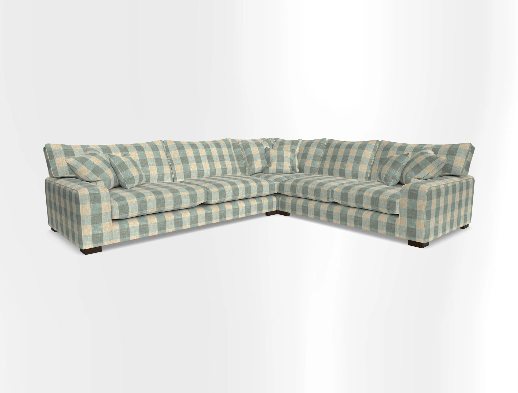 Richmond Large Corner Unit LHF in Two Tone Plain Biscuit