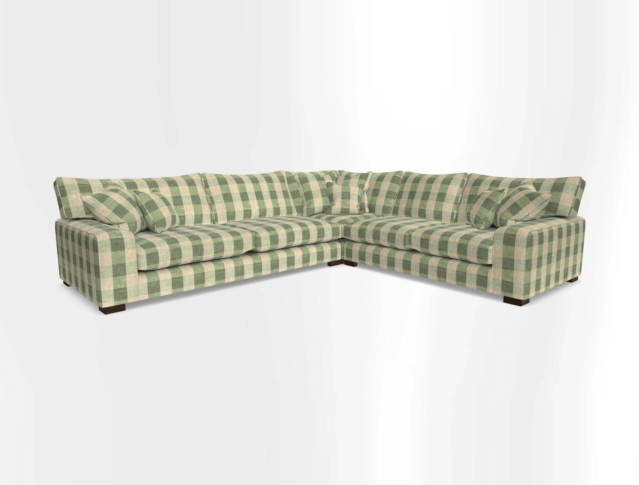 Richmond Large Corner Unit LHF in Two Tone Plain Biscuit