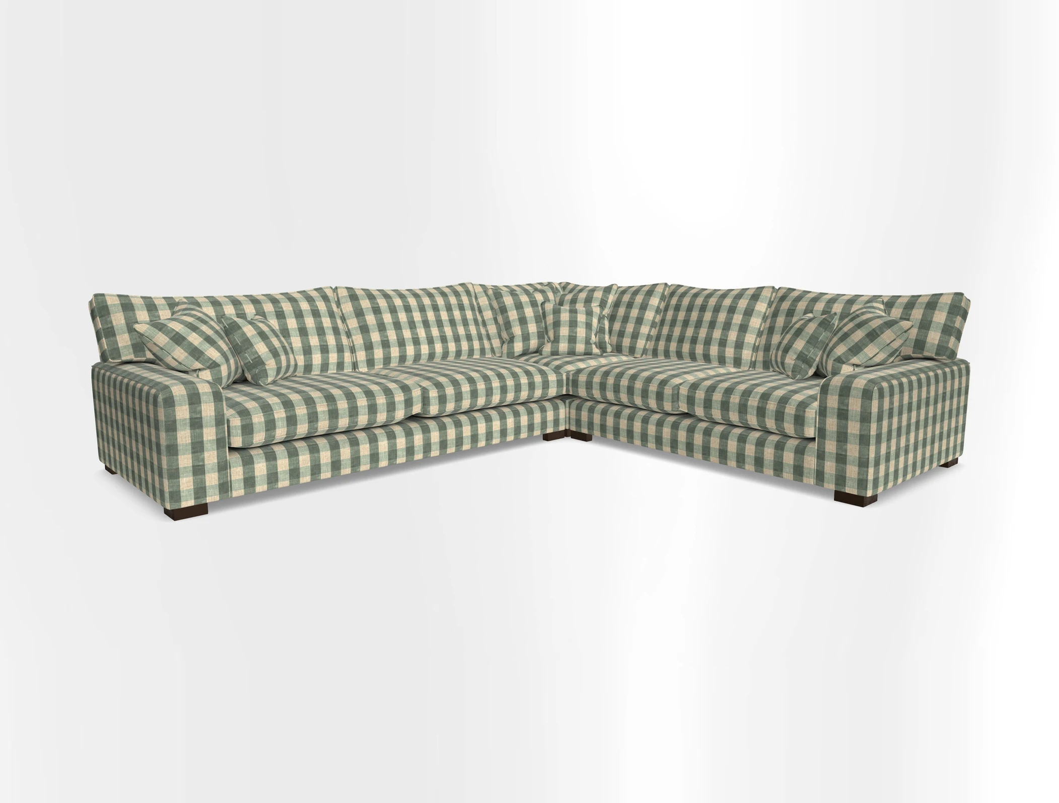 Richmond Large Corner Unit LHF in Two Tone Plain Biscuit