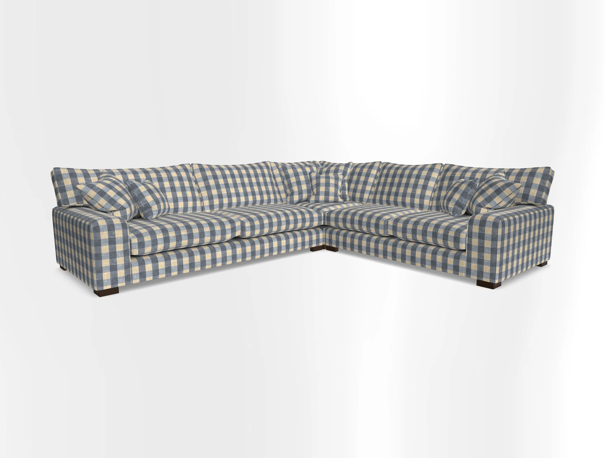 Richmond Large Corner Unit LHF in Two Tone Plain Biscuit
