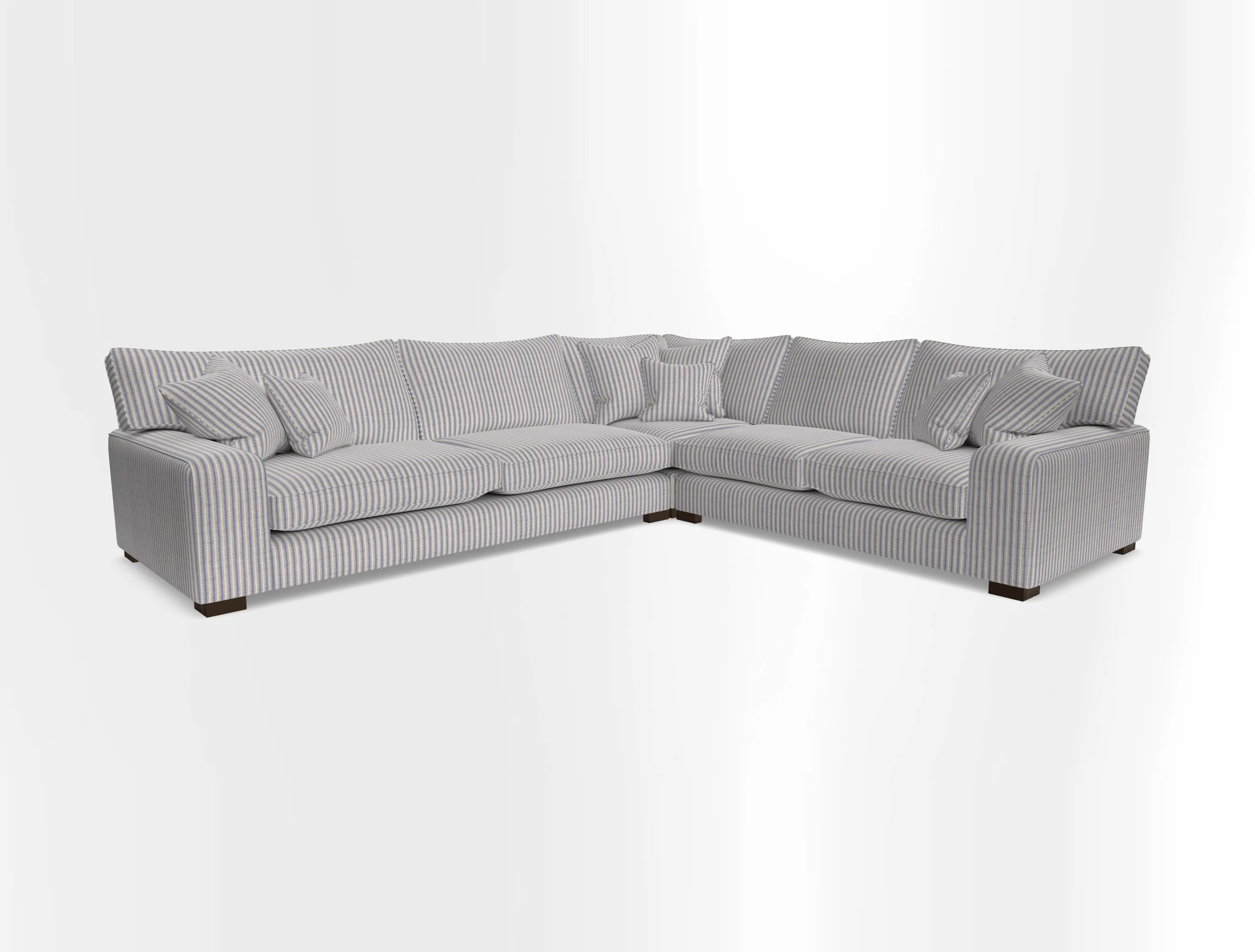 Richmond Large Corner Unit LHF in Two Tone Plain Biscuit