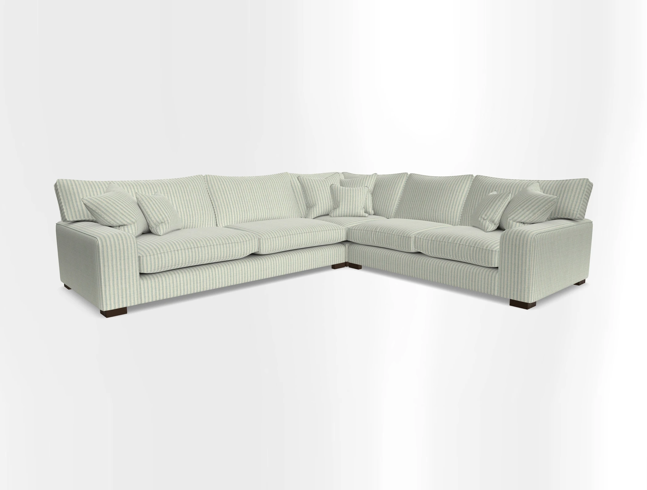 Richmond Large Corner Unit LHF in Two Tone Plain Biscuit