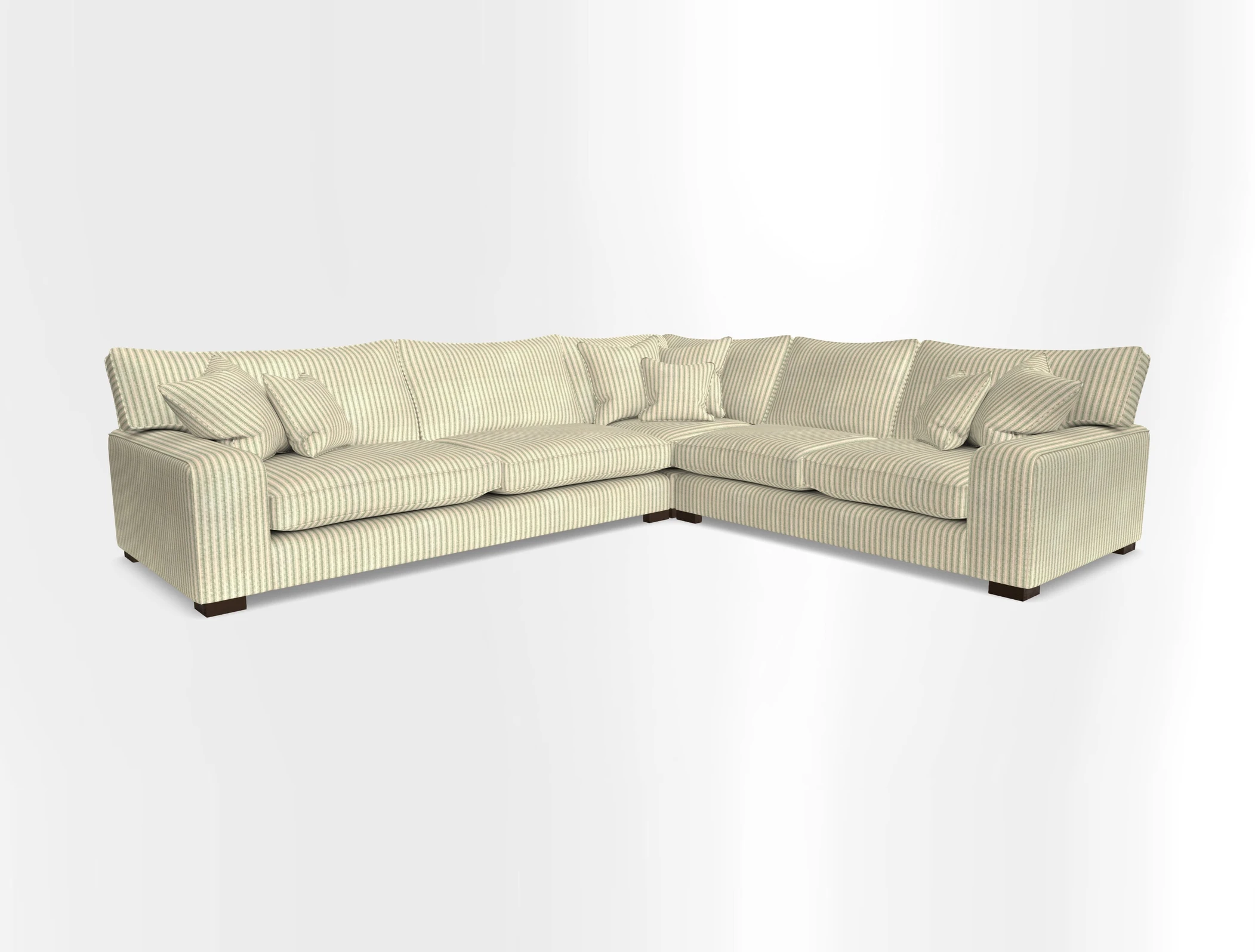 Richmond Large Corner Unit LHF in Two Tone Plain Biscuit