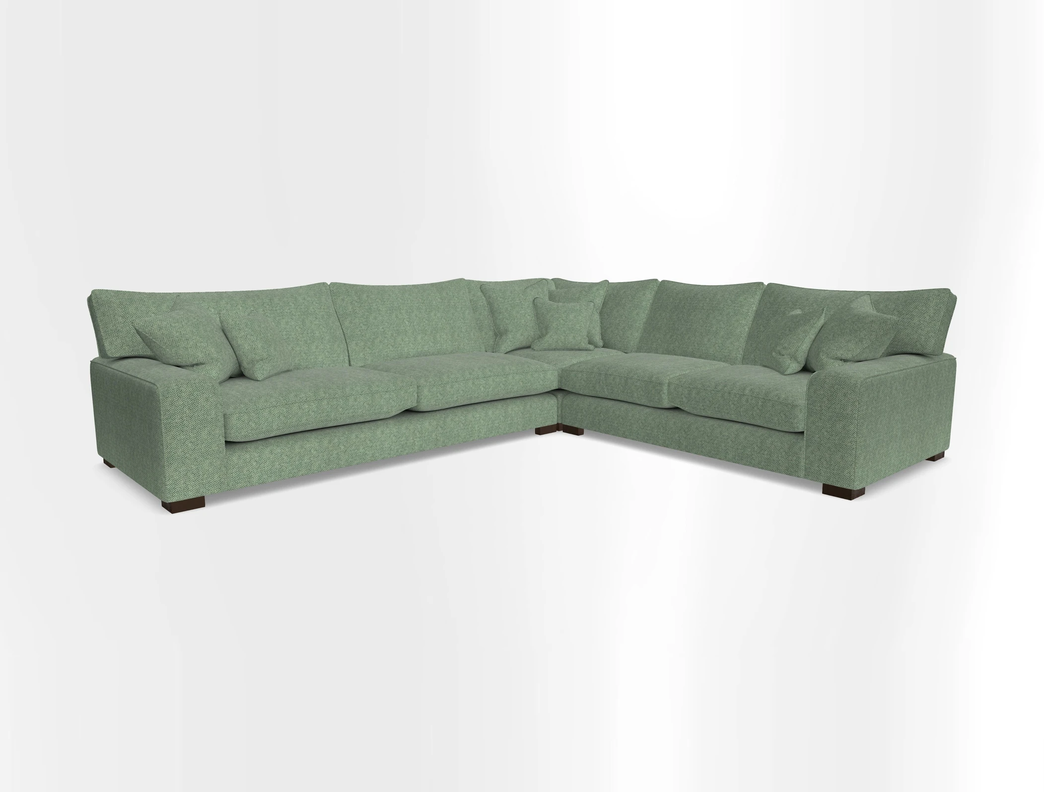 Richmond Large Corner Unit LHF in Two Tone Plain Biscuit