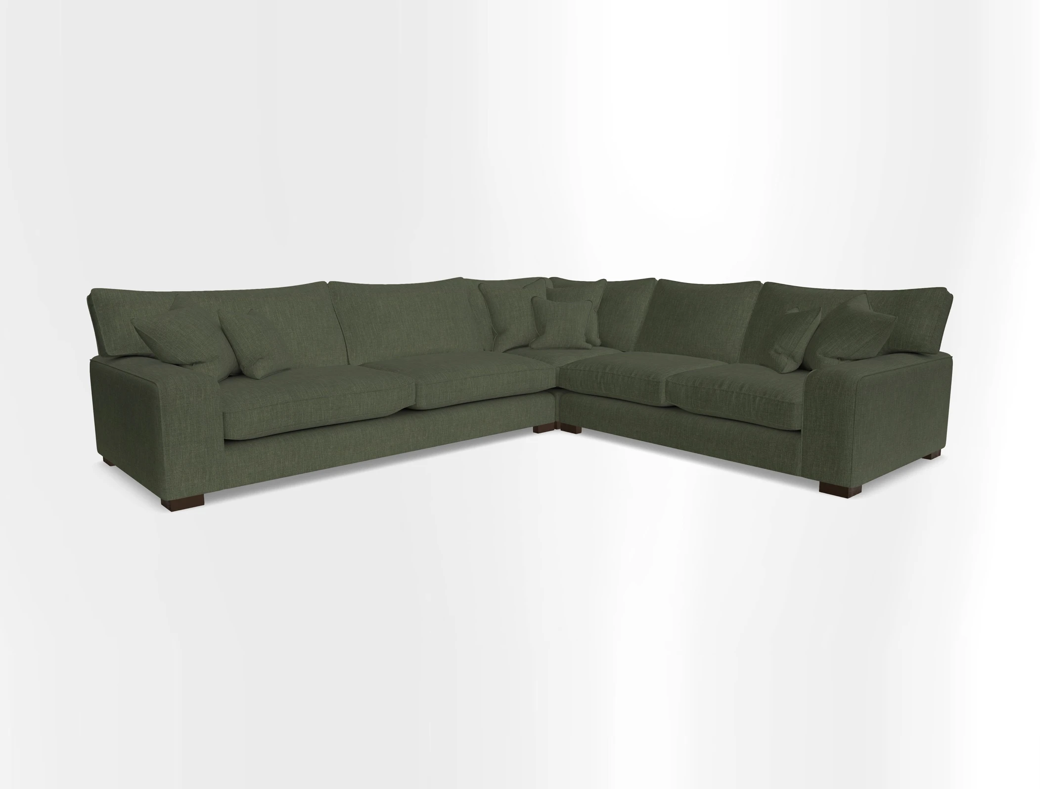 Richmond Large Corner Unit LHF in Two Tone Plain Biscuit