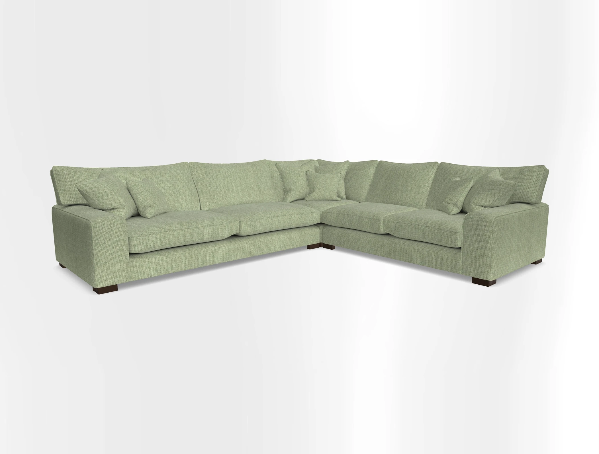 Richmond Large Corner Unit LHF in Two Tone Plain Biscuit