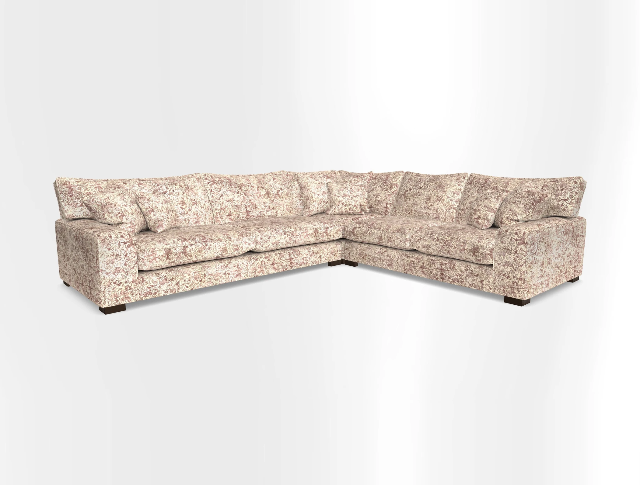 Richmond Large Corner Unit LHF in Two Tone Plain Biscuit