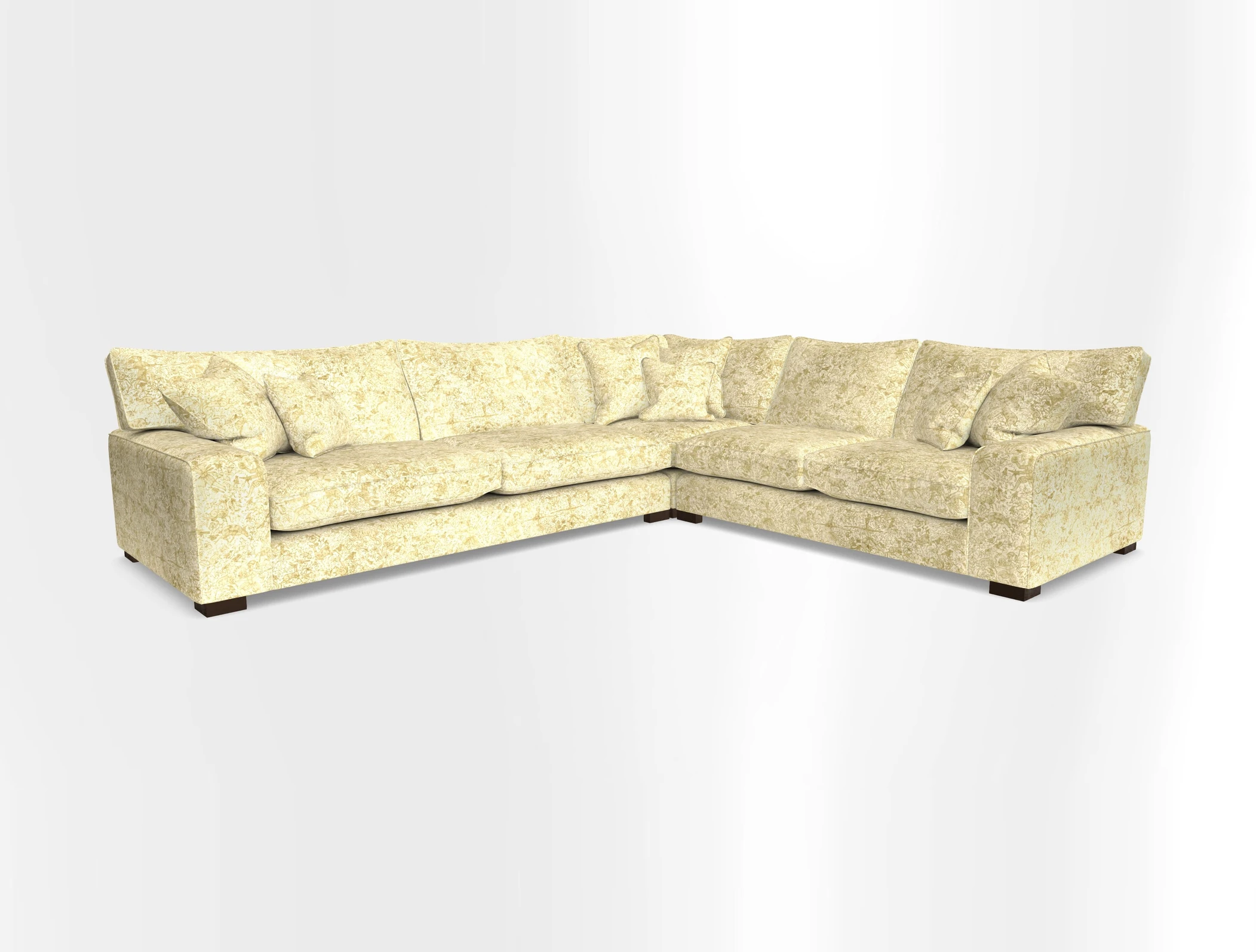 Richmond Large Corner Unit LHF in Two Tone Plain Biscuit