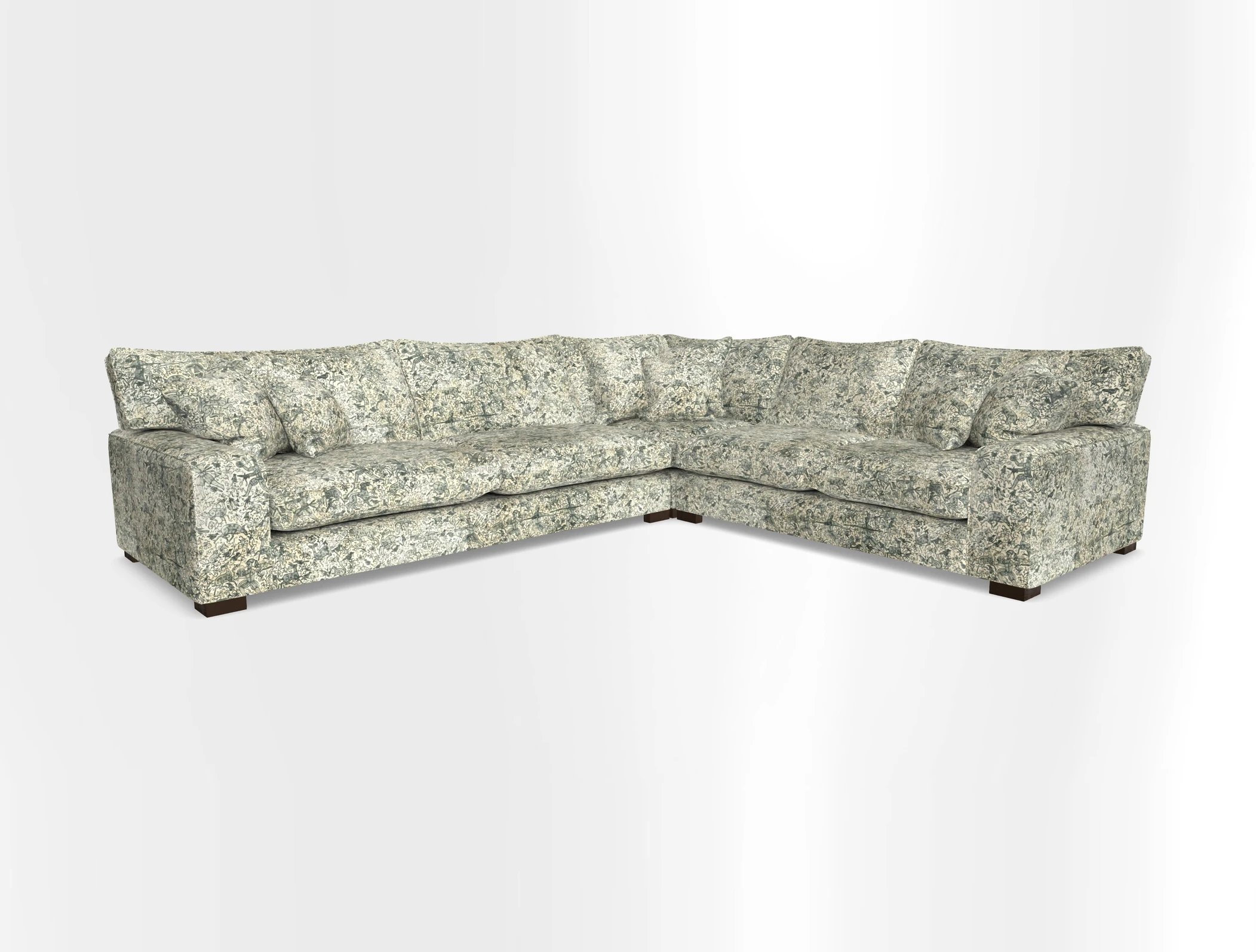 Richmond Large Corner Unit LHF in Two Tone Plain Biscuit