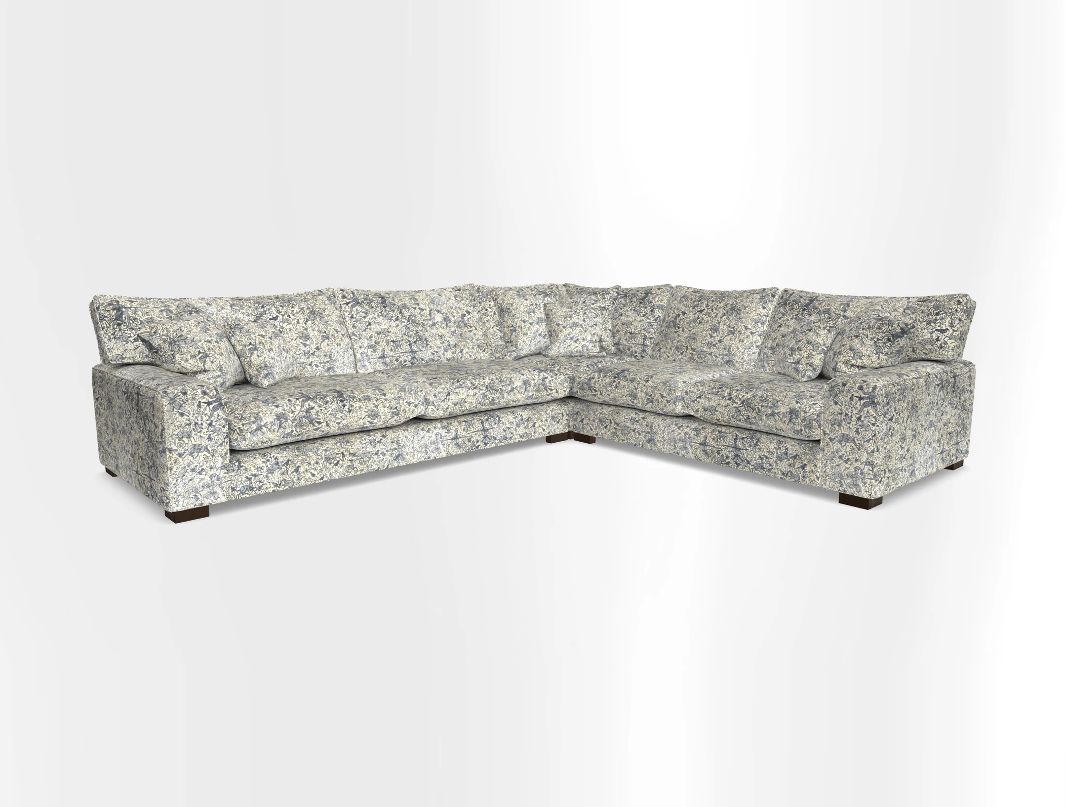 Richmond Large Corner Unit LHF in Two Tone Plain Biscuit