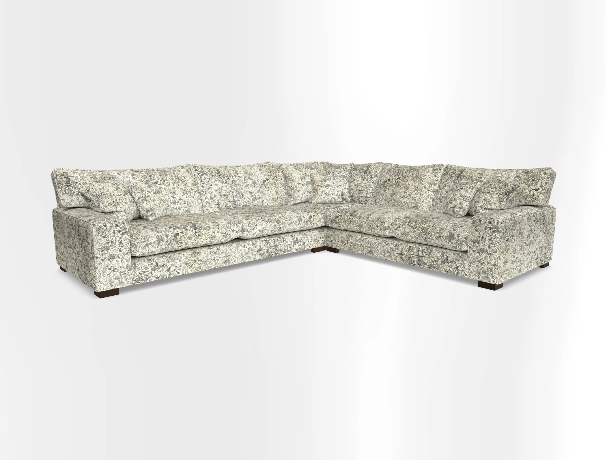 Richmond Large Corner Unit LHF in Two Tone Plain Biscuit