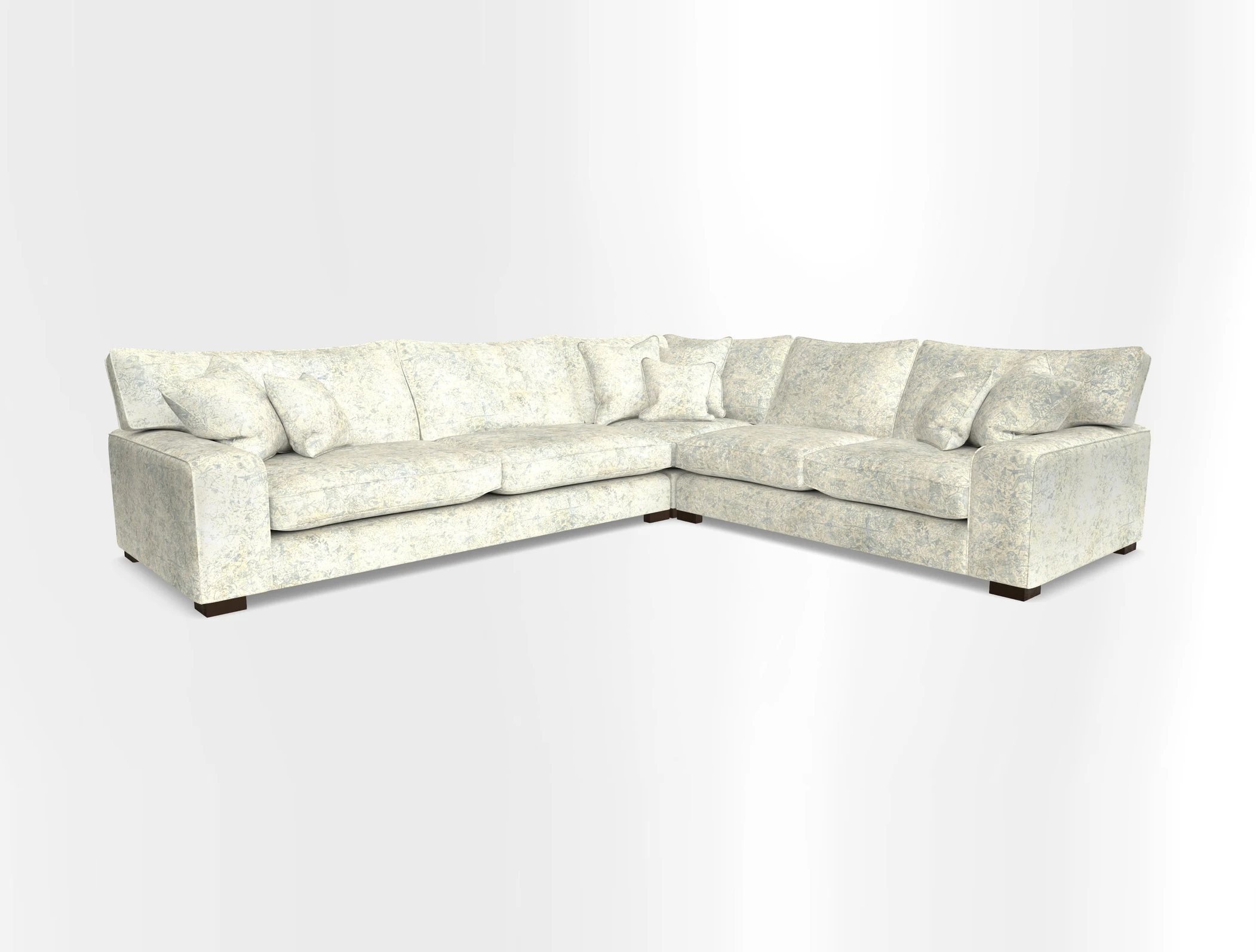Richmond Large Corner Unit LHF in Two Tone Plain Biscuit