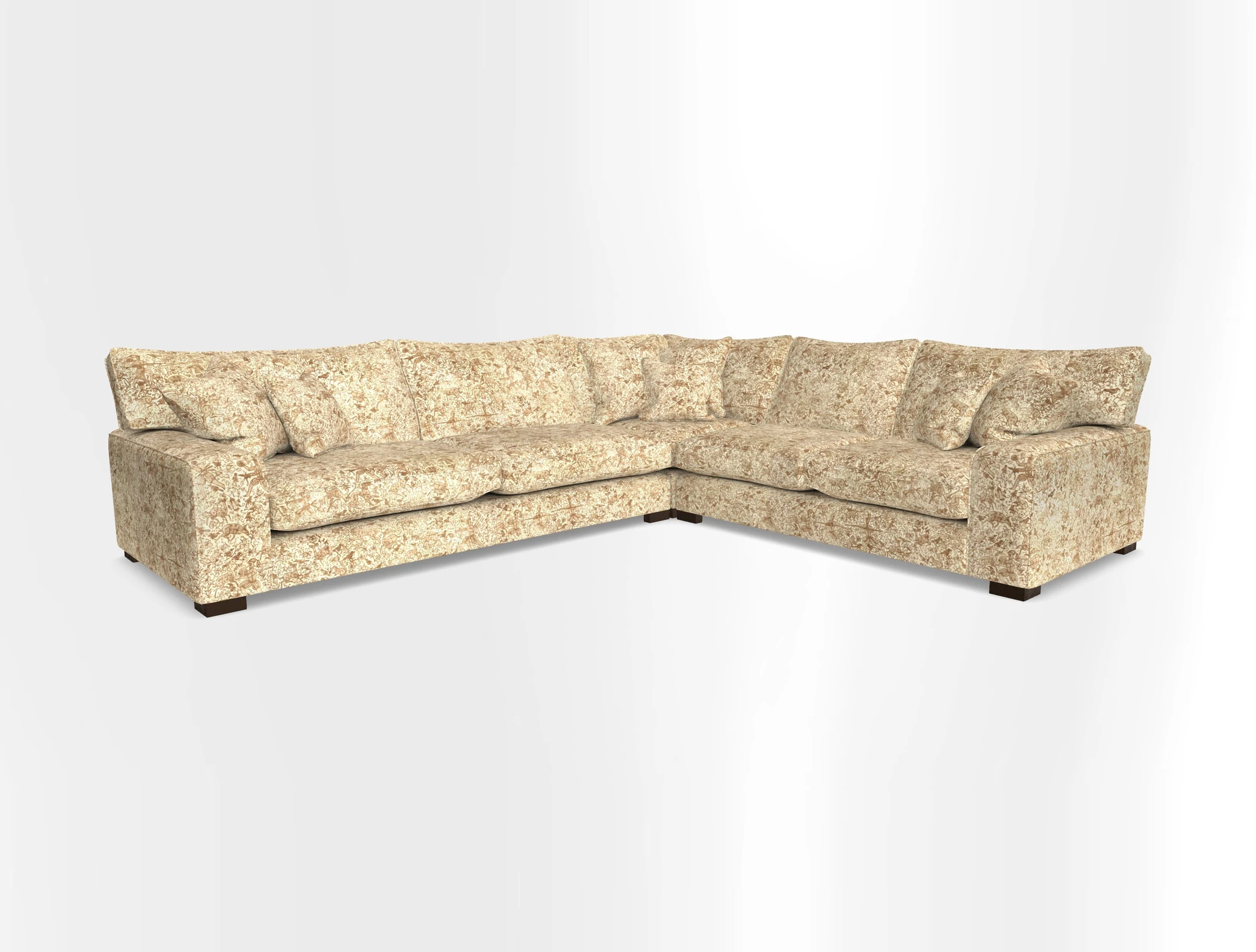 Richmond Large Corner Unit LHF in Two Tone Plain Biscuit