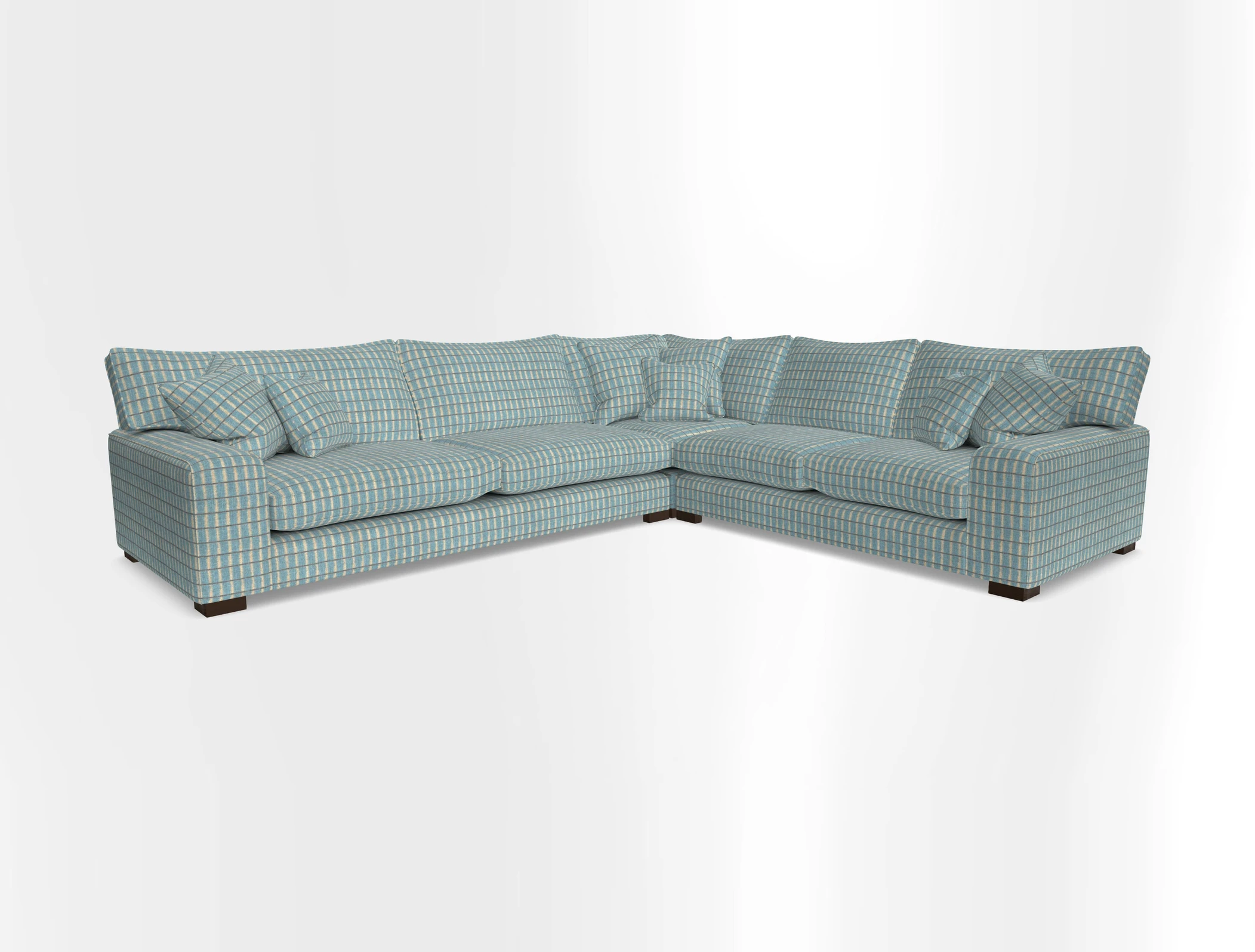 Richmond Large Corner Unit LHF in Two Tone Plain Biscuit
